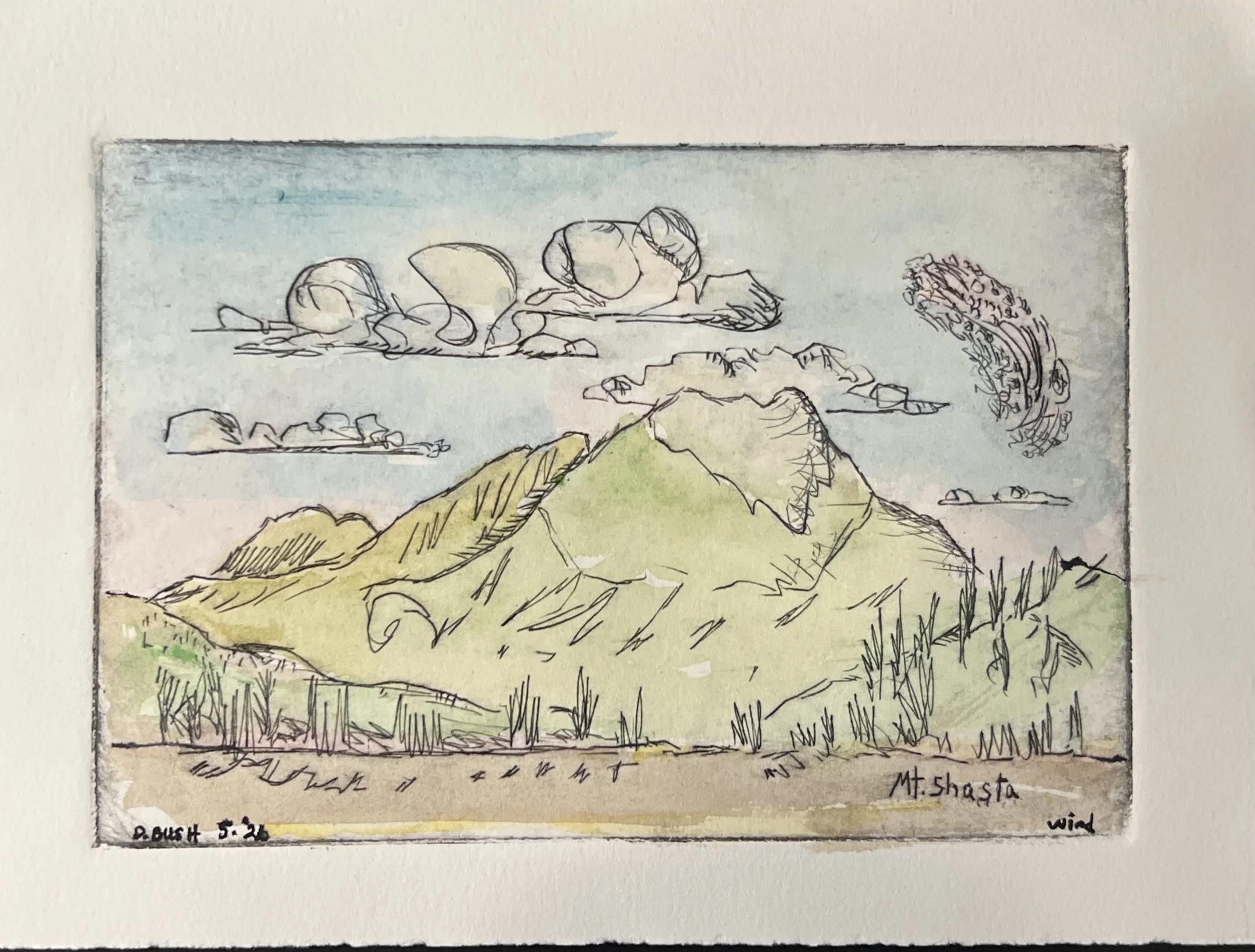 Mt. Shasta  I  7 1/2 x 5 1/2  I  2026  I  print  I  50