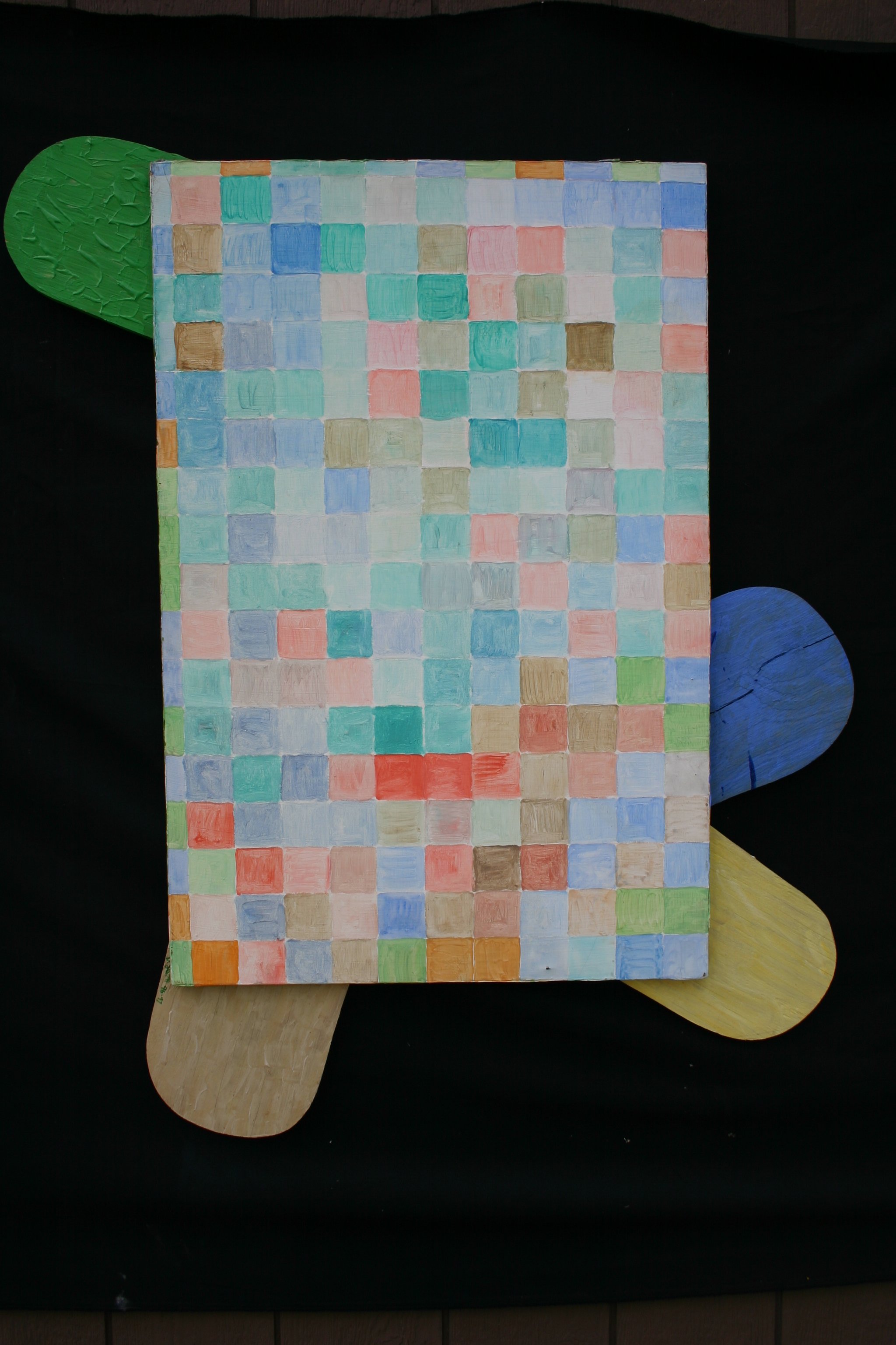 Inbetween the Candies | acrylic on canvas and wood | (sold)