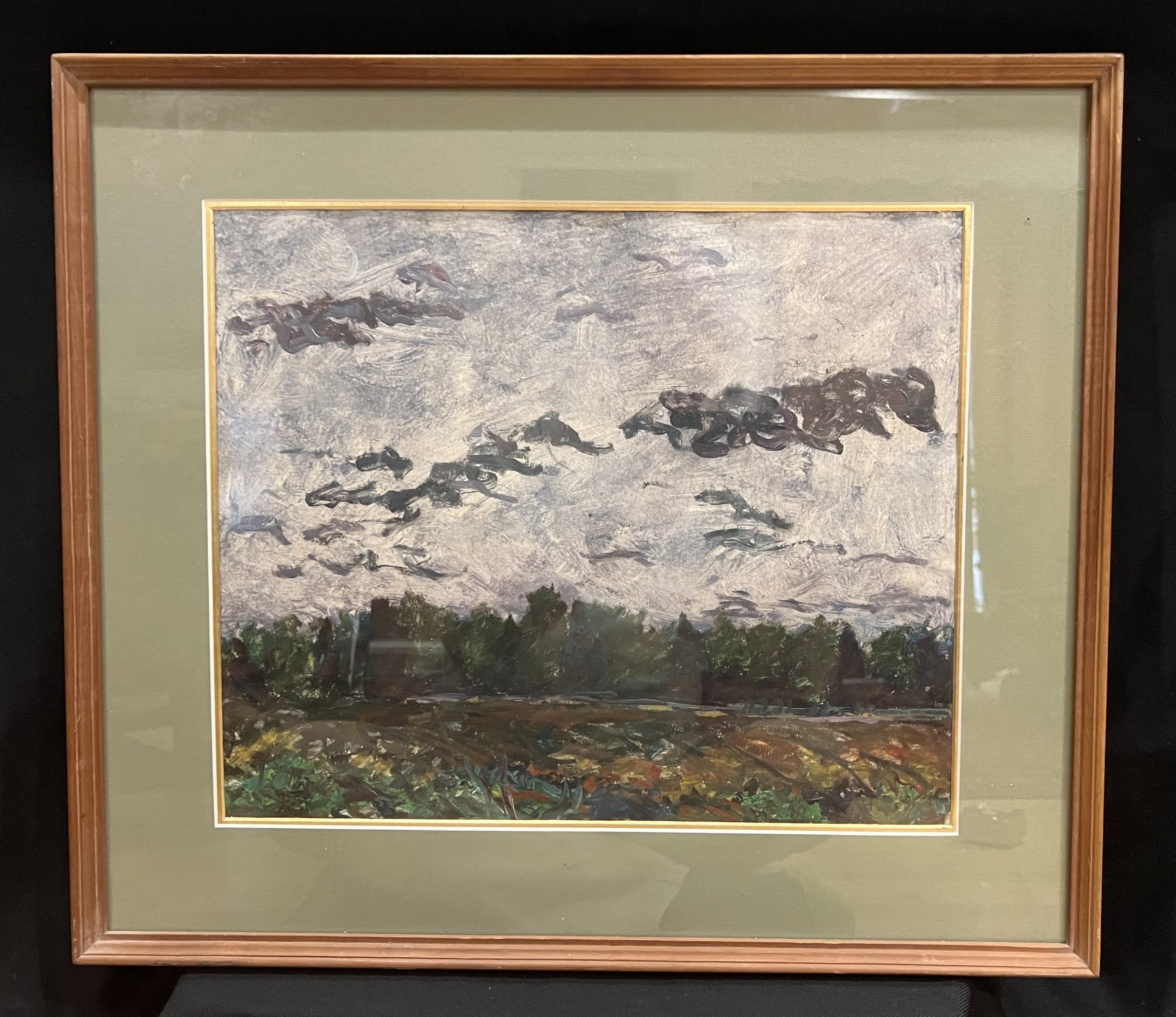 Dark Landscape    |   1980    |    14 x 16    |    Oil on Gessoed paper    |    350