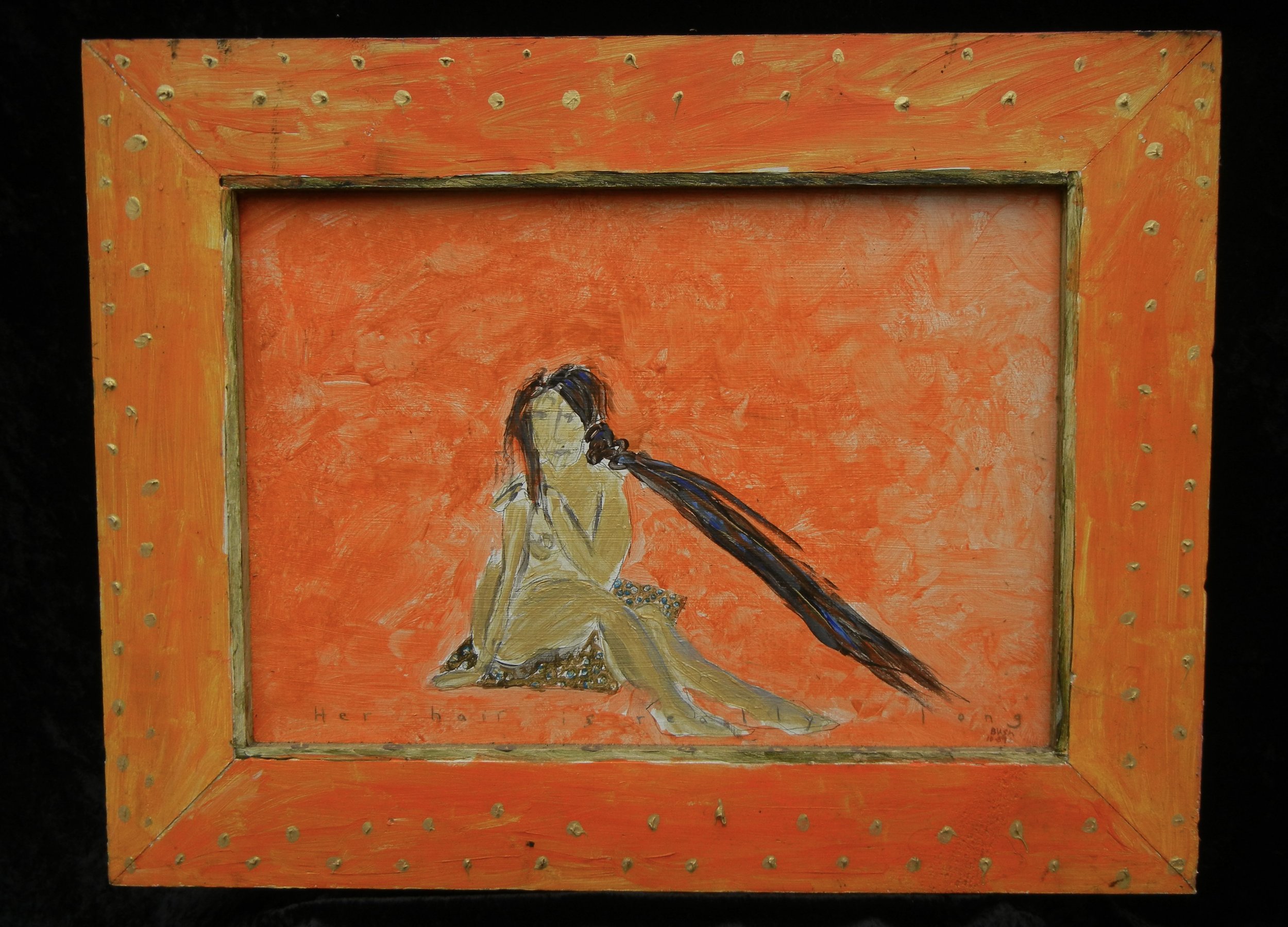 Her Hair is Really Long     |   198?     |   acrylic on wood   |    200 