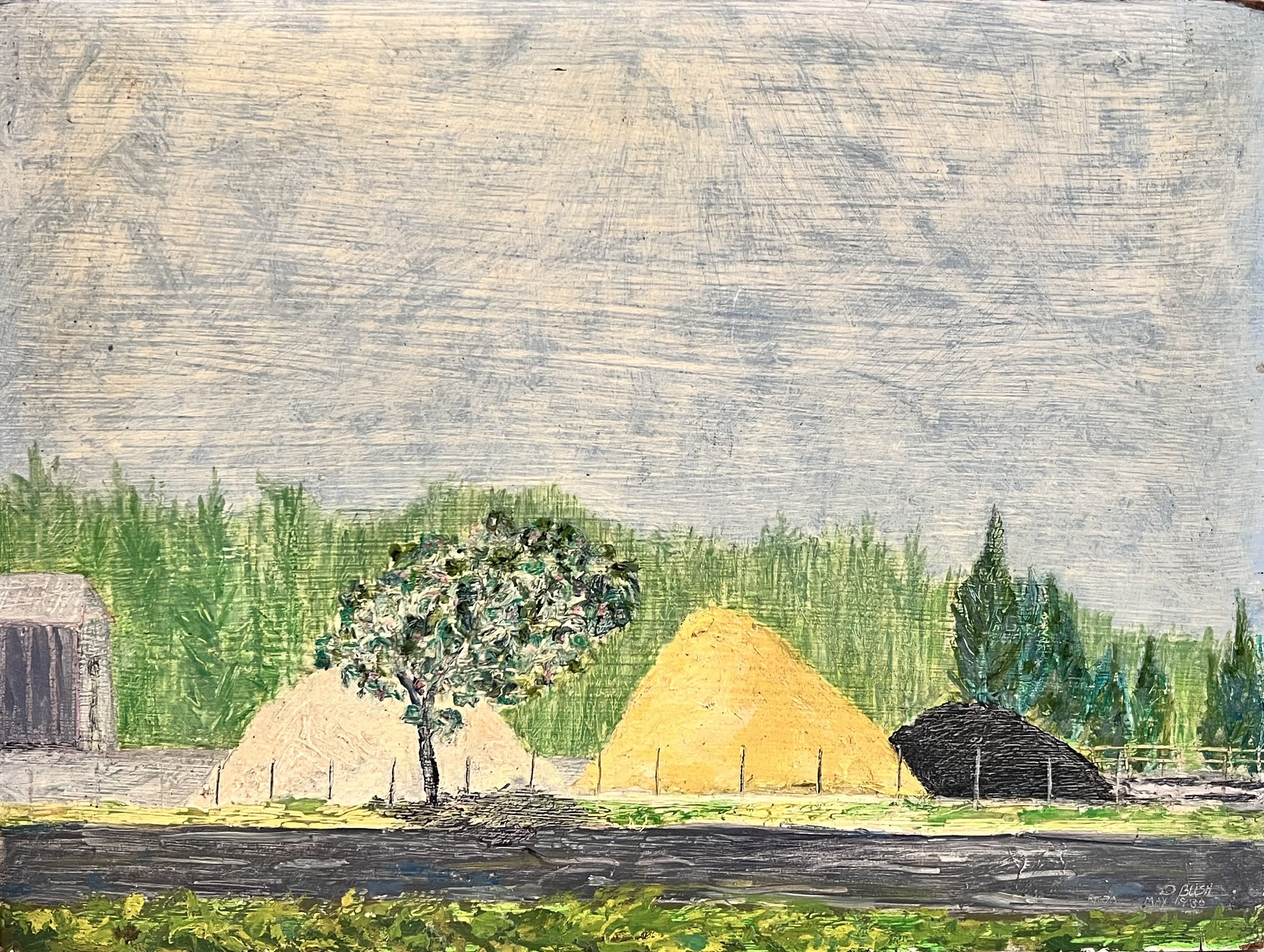 Route 70 County Dept. of Roads | 1980 | 11 x 15 |   Oil on Masonite  |  300