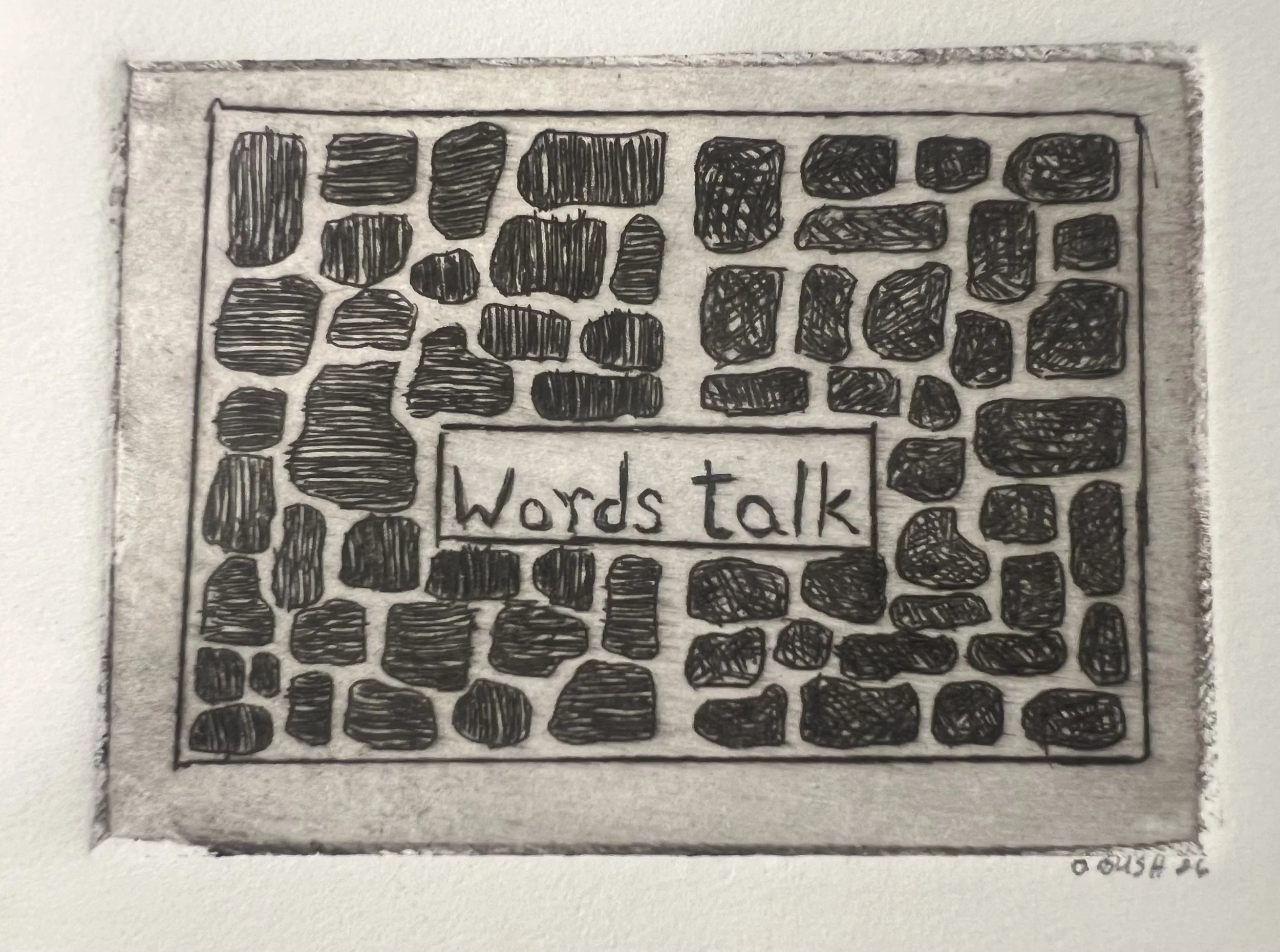 Words Talk  I  3 1/2 x 4 1/2  I  print  I 2026  I  50