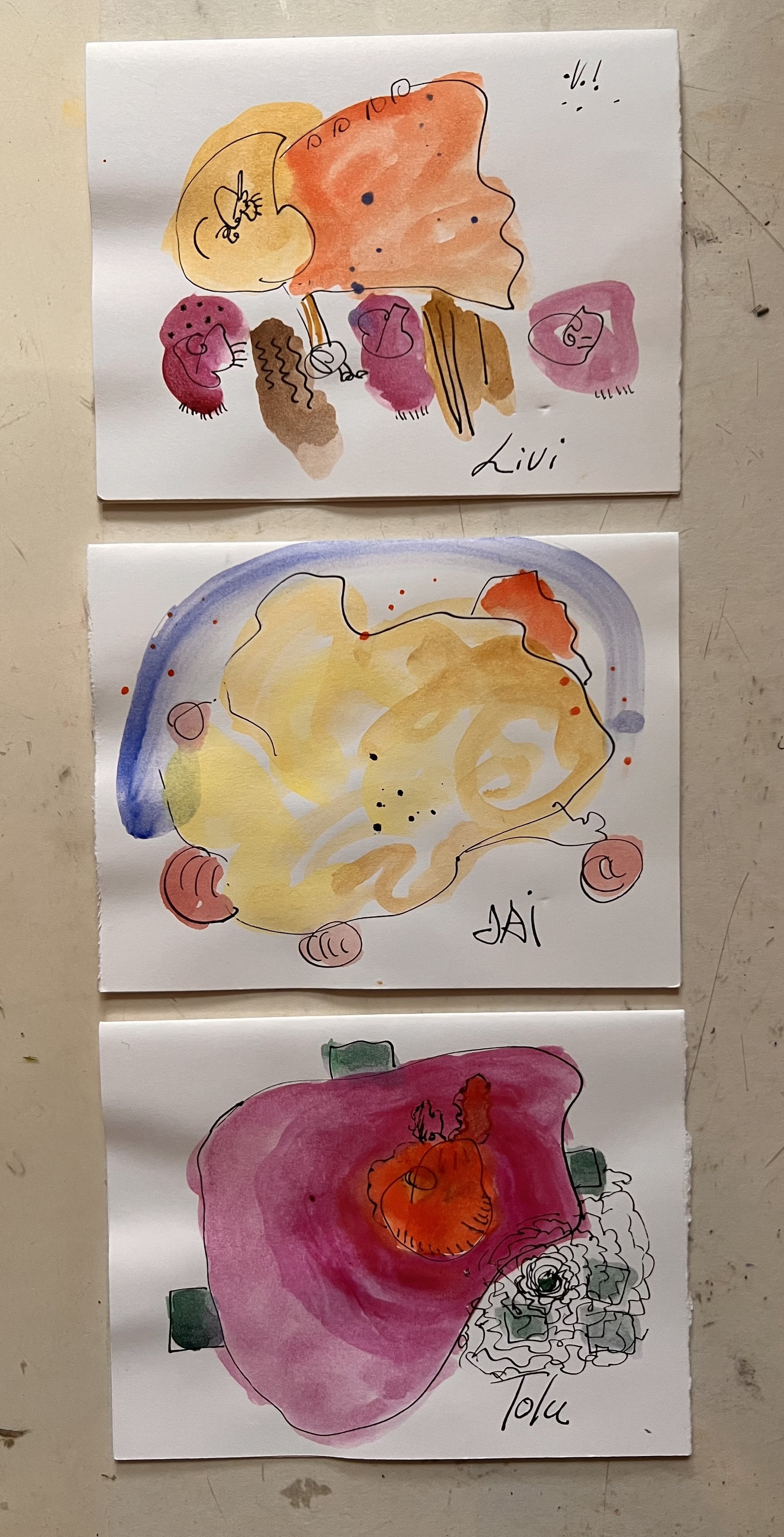 Making the Dinner Cards - Greece 