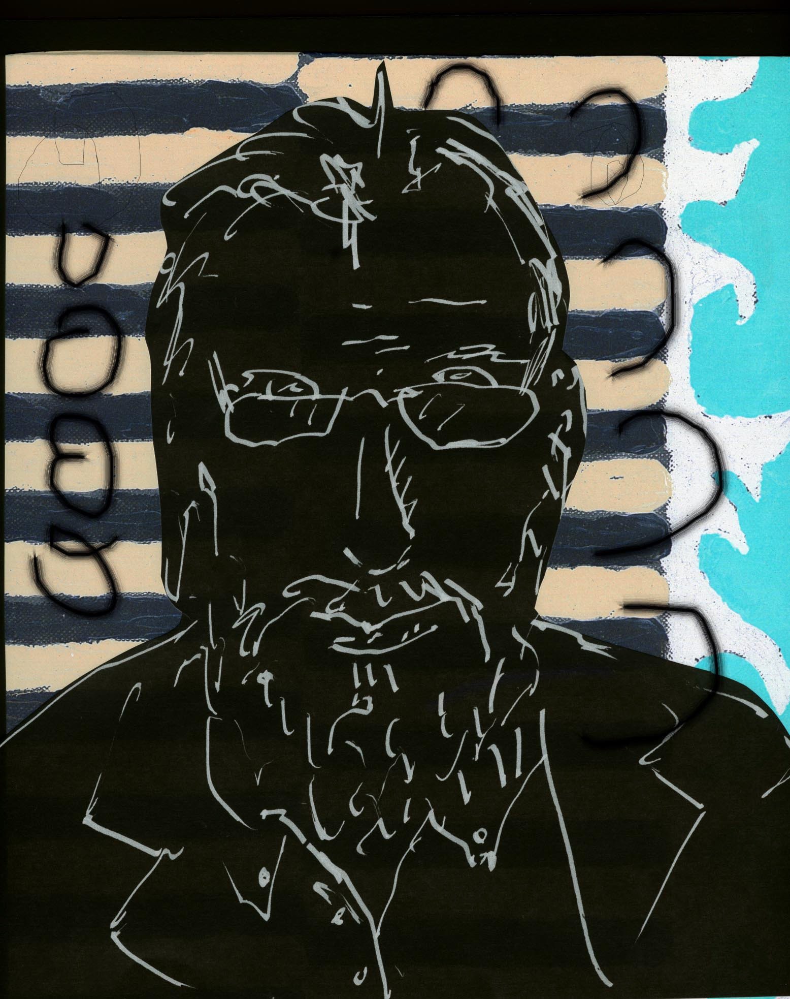 Self Portrait 198? mixed media (smallish) 150