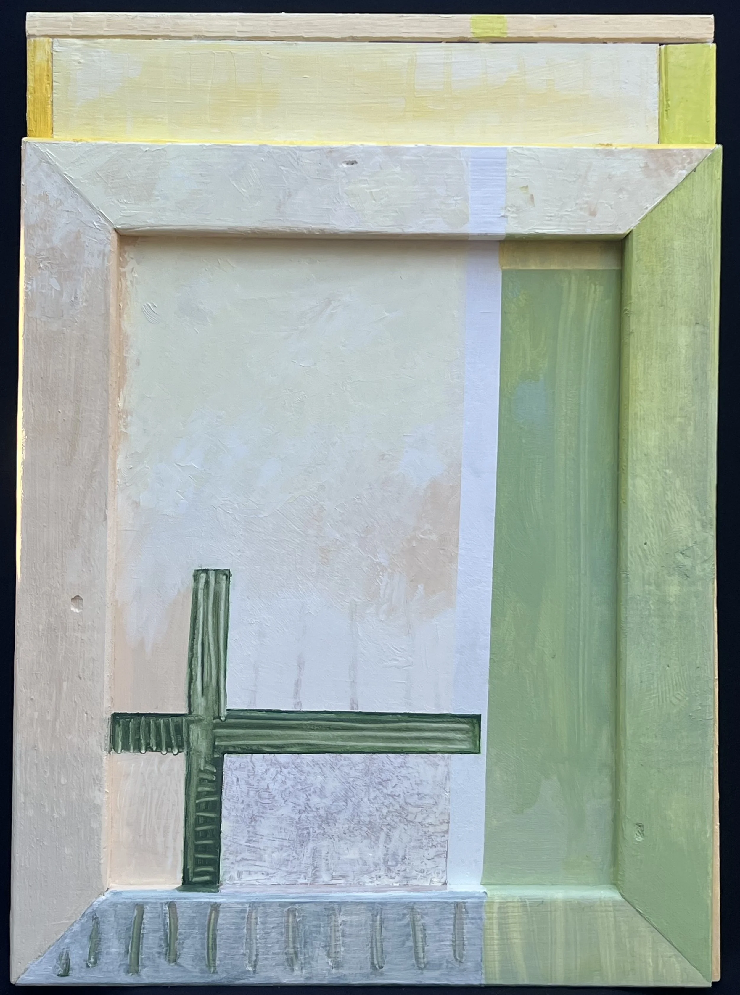 It's Open Or Stay Where You Are  I  25 1/2 x 18 1/2  I  2026  I  Oil on Wood  I  300 