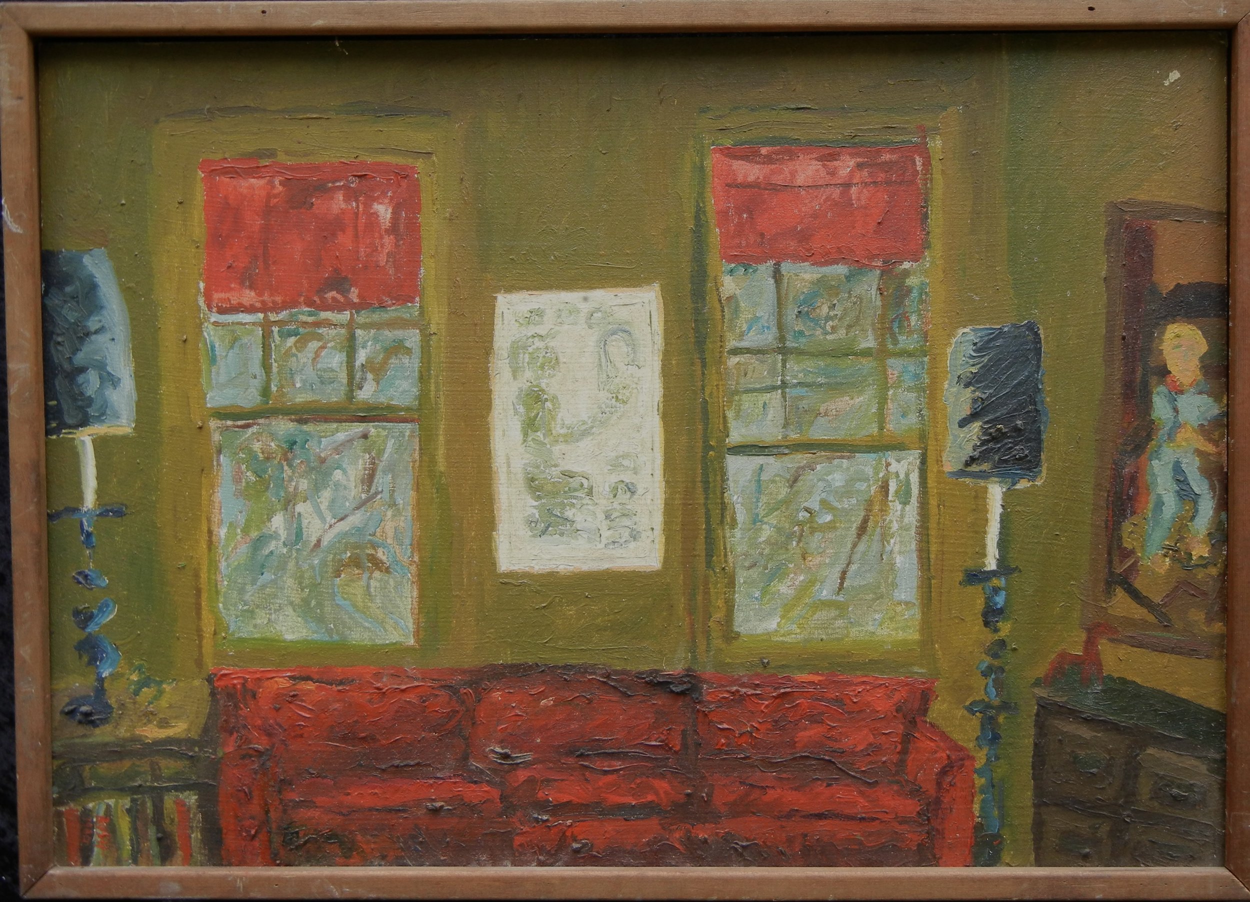 Mayan Print-Runaway     |   1980     |      17 x 24    |   oil on masonite     |     350