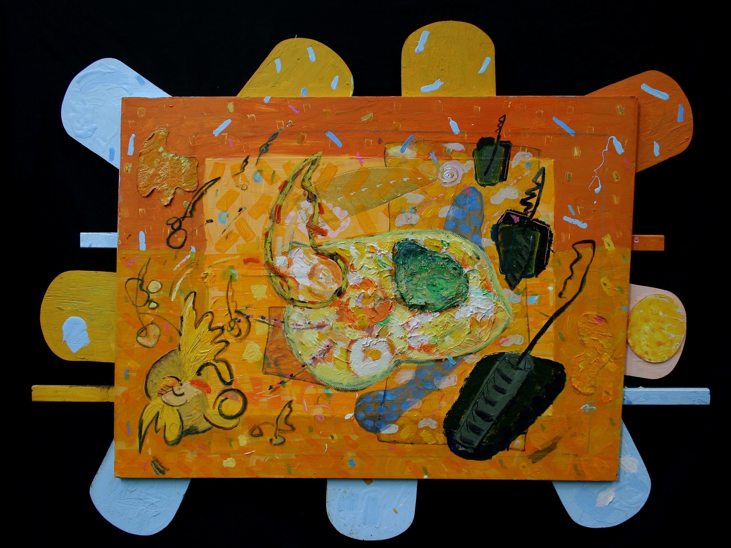 Infindebulum Dibulum | 199? | acrylic on wood,paper and canvas | 500