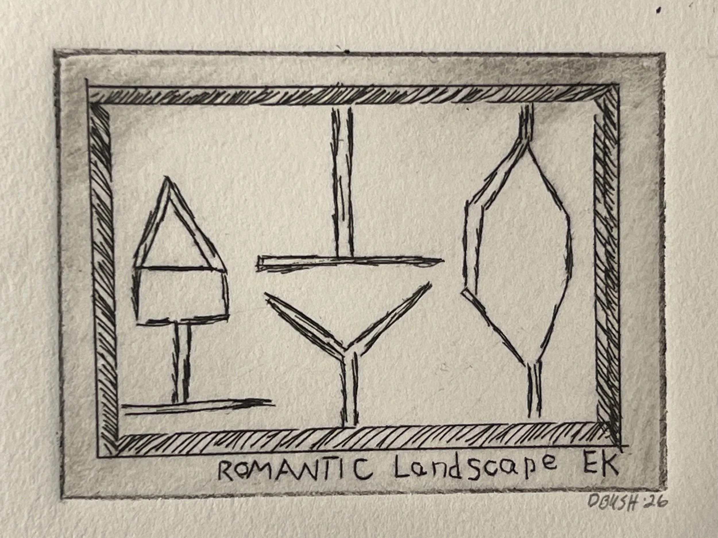 Romantic Landscape EK  I  3 1/2 x 4 1/2  I  print  I  2026  I  50