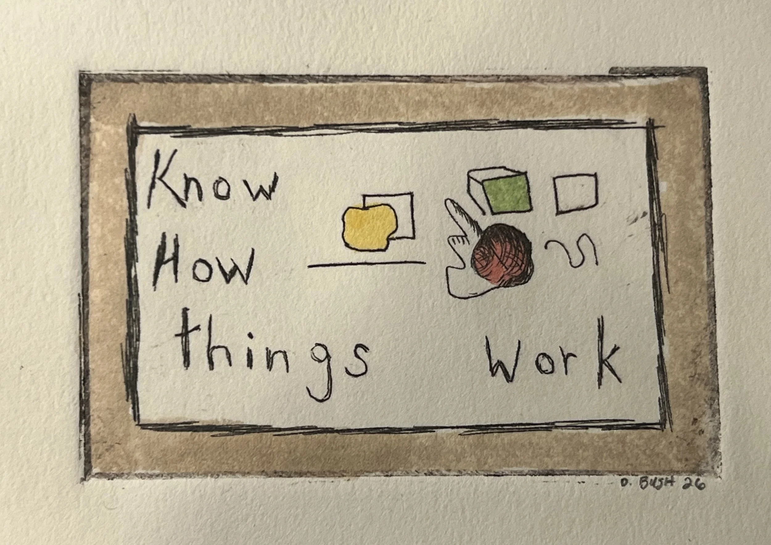 Know How Things Work  I  3 1/2 x 4 1/2  I  print  I  print  I  50