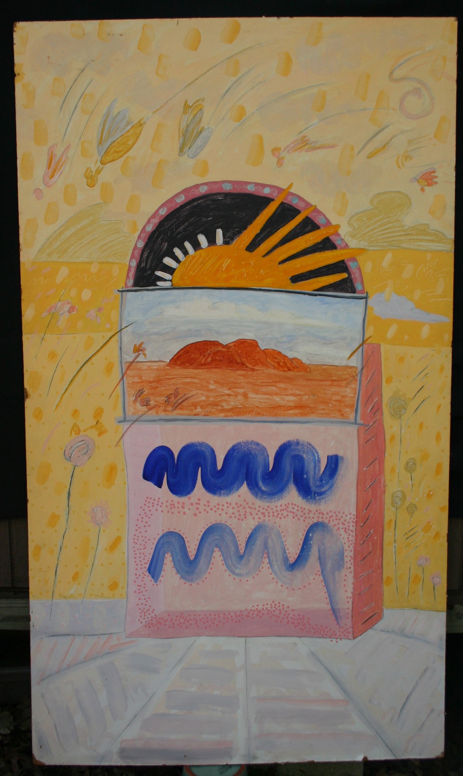 Home is Where the Art is | 4' x 2' | acrylic on masonite | (sold)