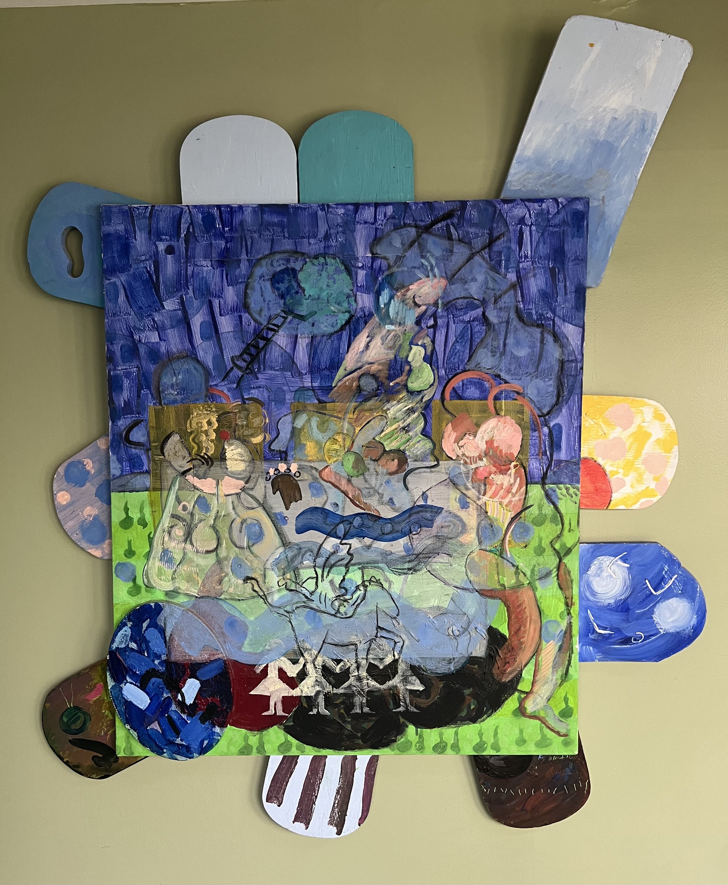 Sacred and Profane Love | acrylic on wood | (sold)