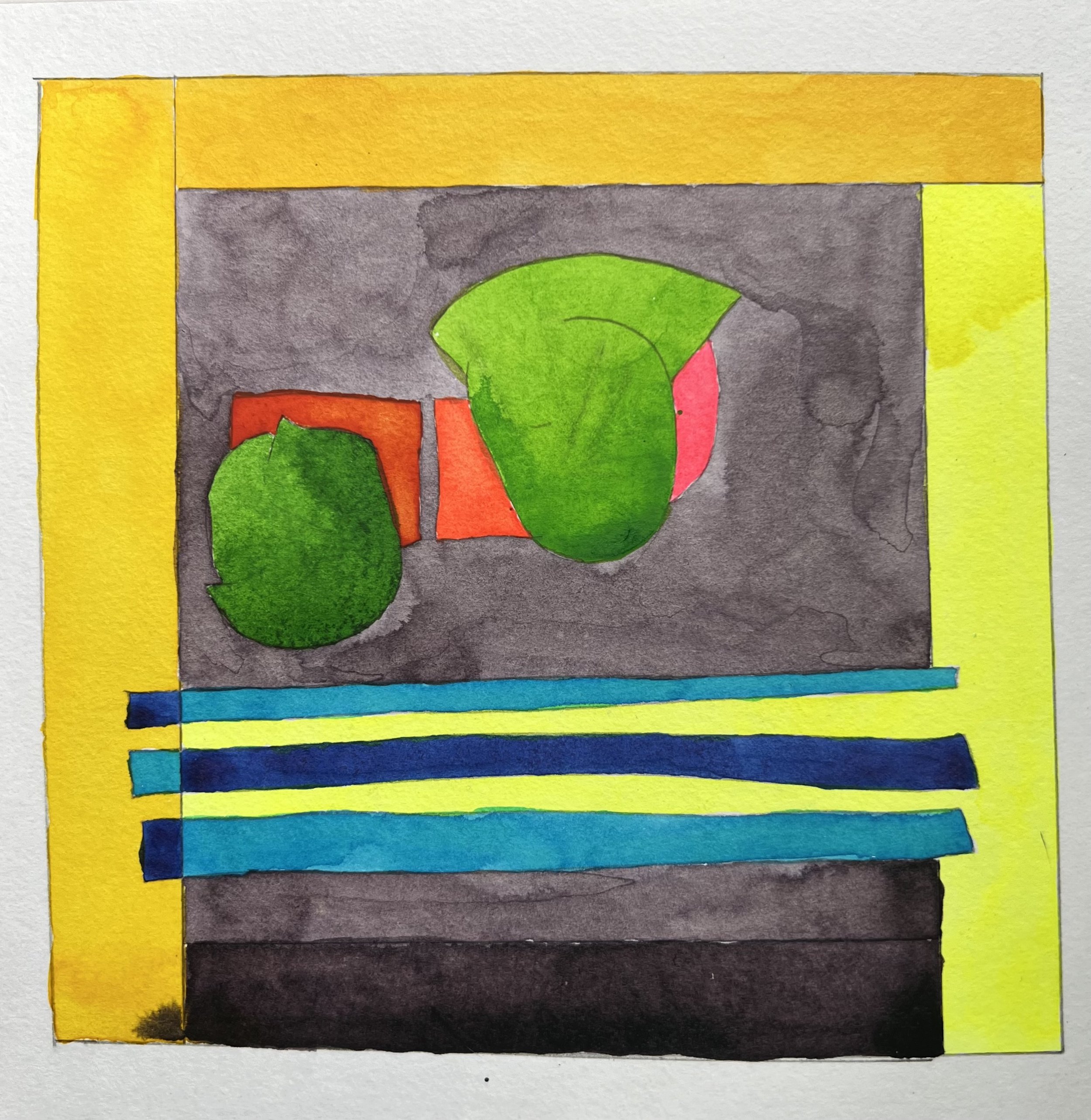 Even This Can Be True, Different Though They Be    |     8 x 8     |   ink and watercolor on Paper     |   150