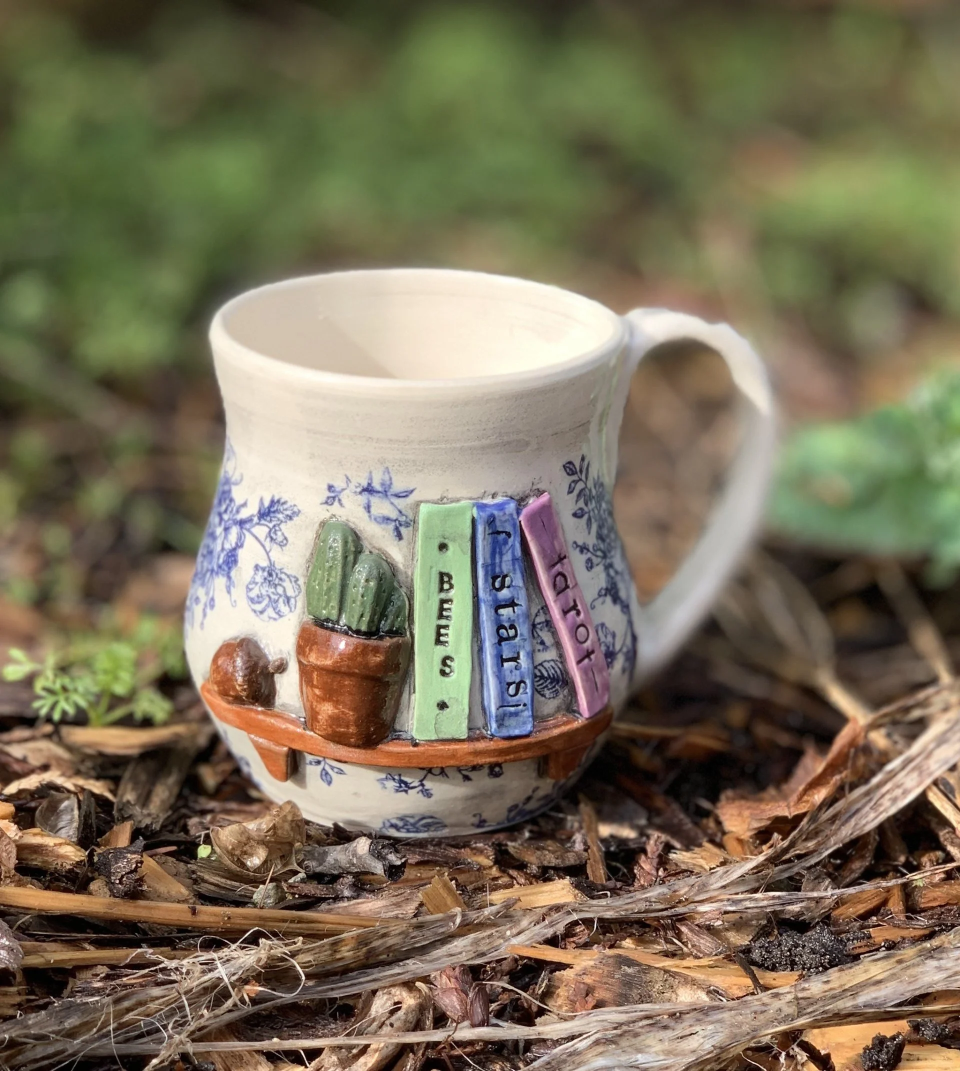 Handcrafted Bookshelf Coffee Mug