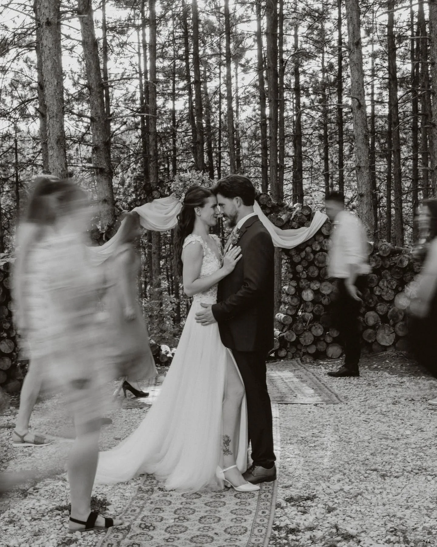 Bori &amp; Dani wedding ✨ II Pinewood forest, wild flowers, doggies with bow ties. When I see this combination, I know that I'm at the right place. Always happy to be back at @tarsapagony too, that place never disappoints. Also: Thursday weddings for