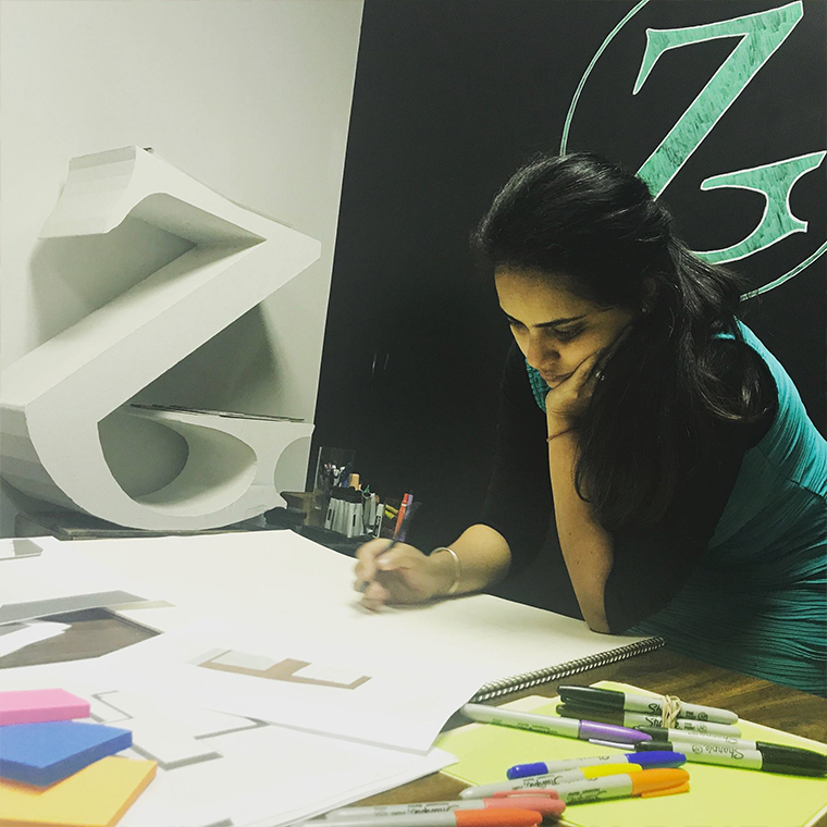 Jalpa takes the design process seriously. She believes that ideation and conceptualization sets the tone for the project as a whole.