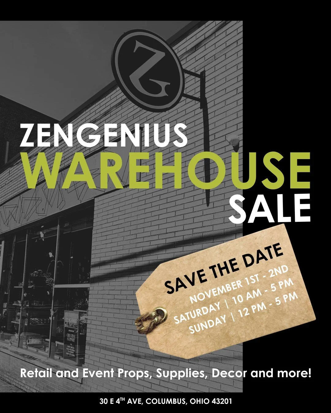 🎉 THIS WEEKEND! 🎉
The much-anticipated ZenGenius Warehouse Sale is nearly here. We will have a wide variety of discounted items, including mannequins, party decor, flower pots, votives, and much, much more. Don’t miss out on these great deal