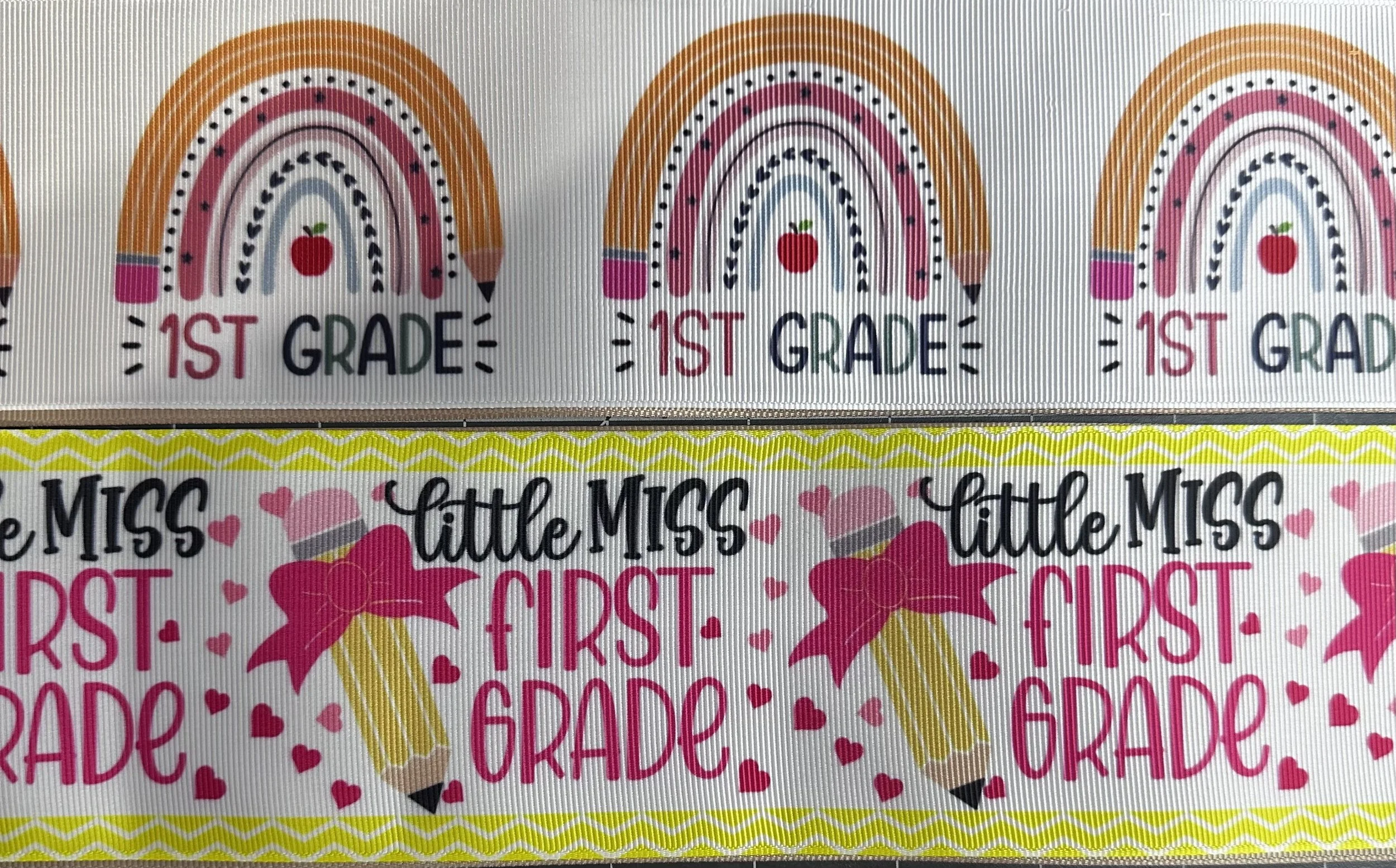 Kindergarten and 1st Grade Print Bow