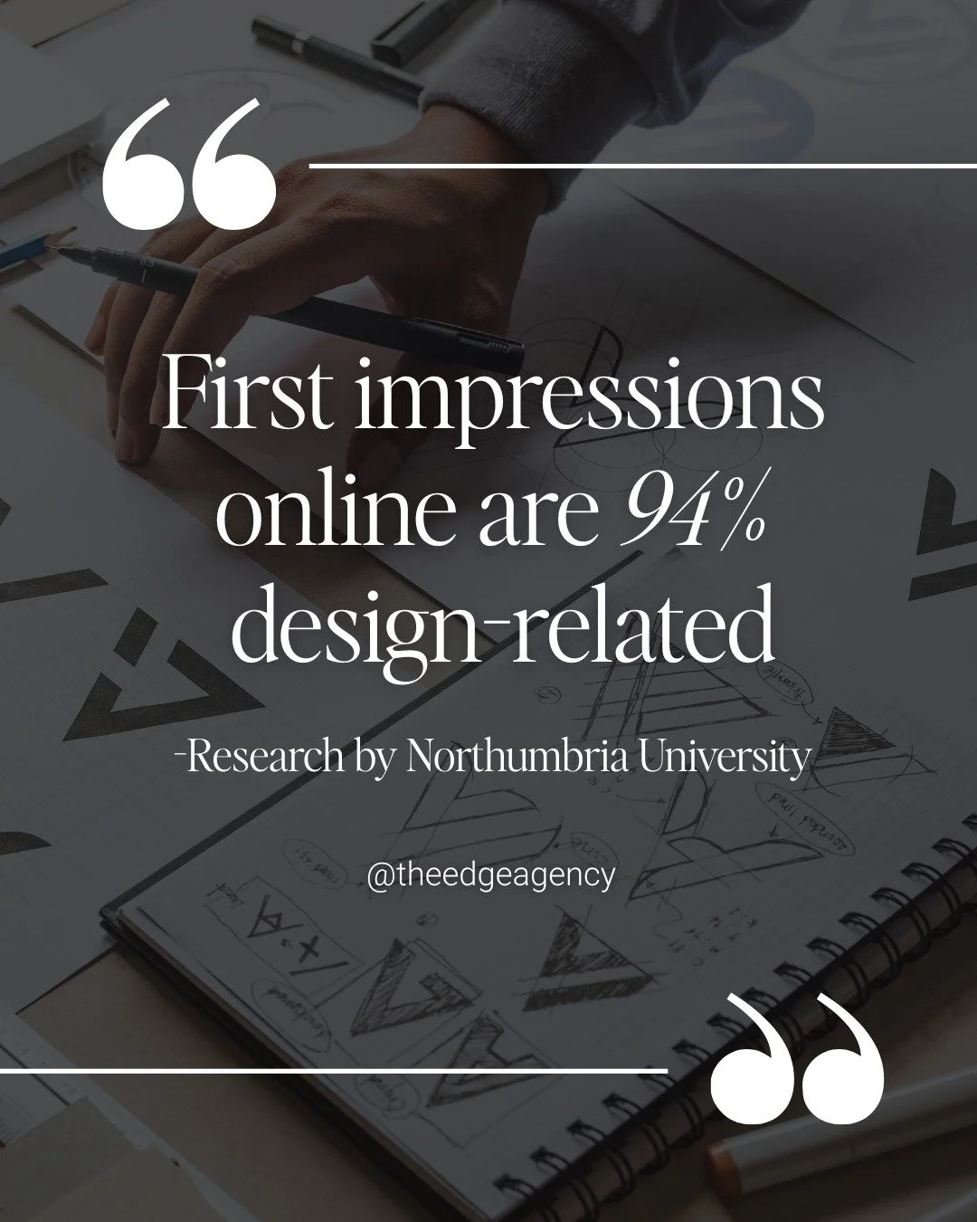 94% of first impressions online come down to design. 
That means your website isn’t just a detail, it is the whole vibe. Your site tells people everything they need to know before you ever say a word. A clean, strategic design says “We&r