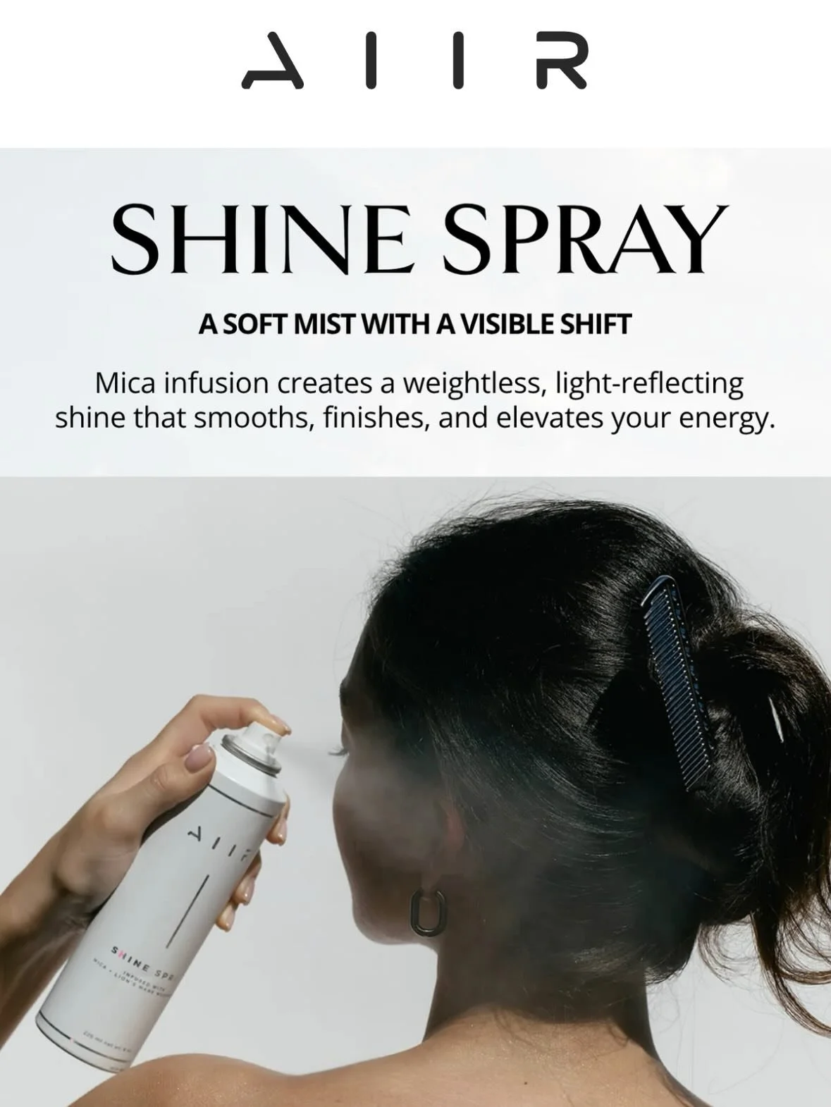 Obsessed with the shine ✨

AIIR Professional Shine Spray is the perfect finishing touch 🌟Exceptionally lightweight, glossy, and never greasy. It enhances dimension, hydrates, smooths flyaways, and gives that polished salon look every time. Perfect f
