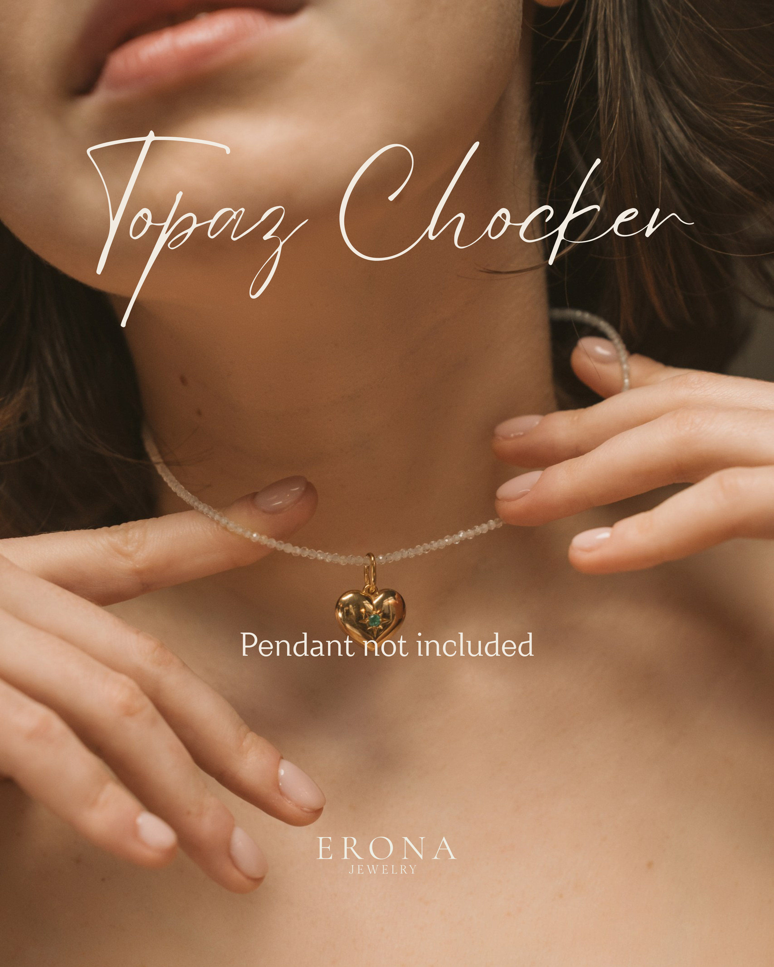 Choker for heart pendant