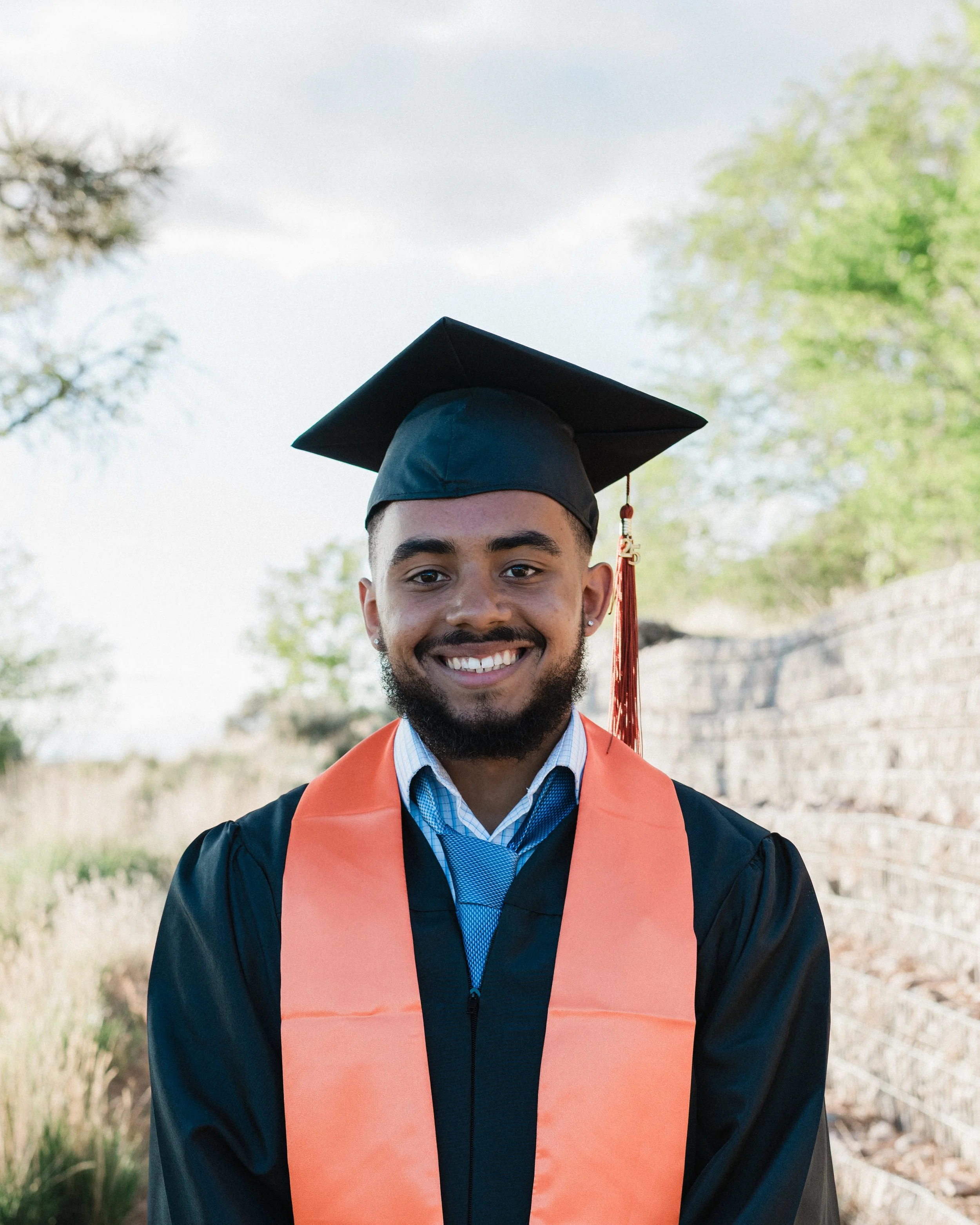 man graduating at idaho state university