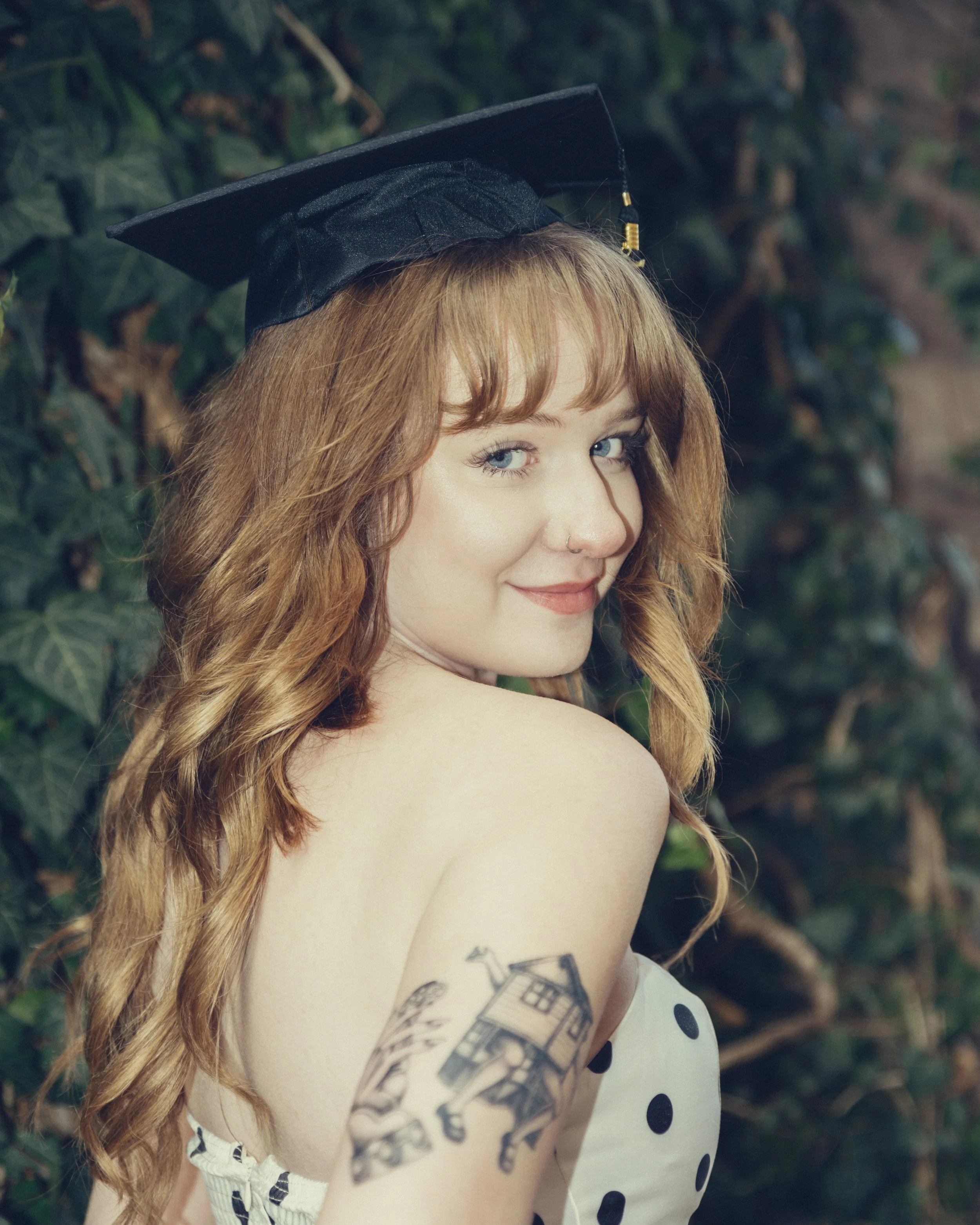 graduation photo flash photography