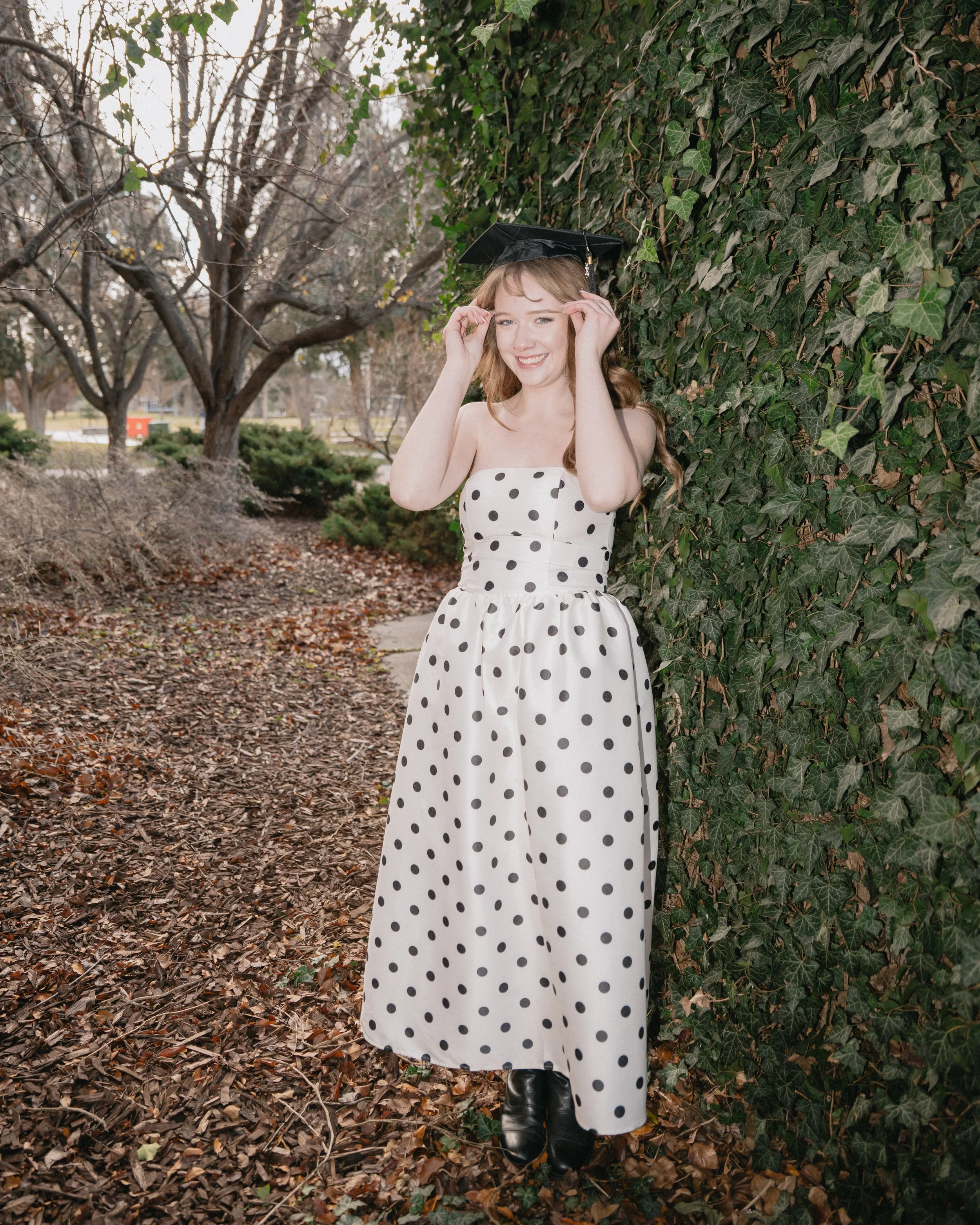 daylight flash of a women graduating college