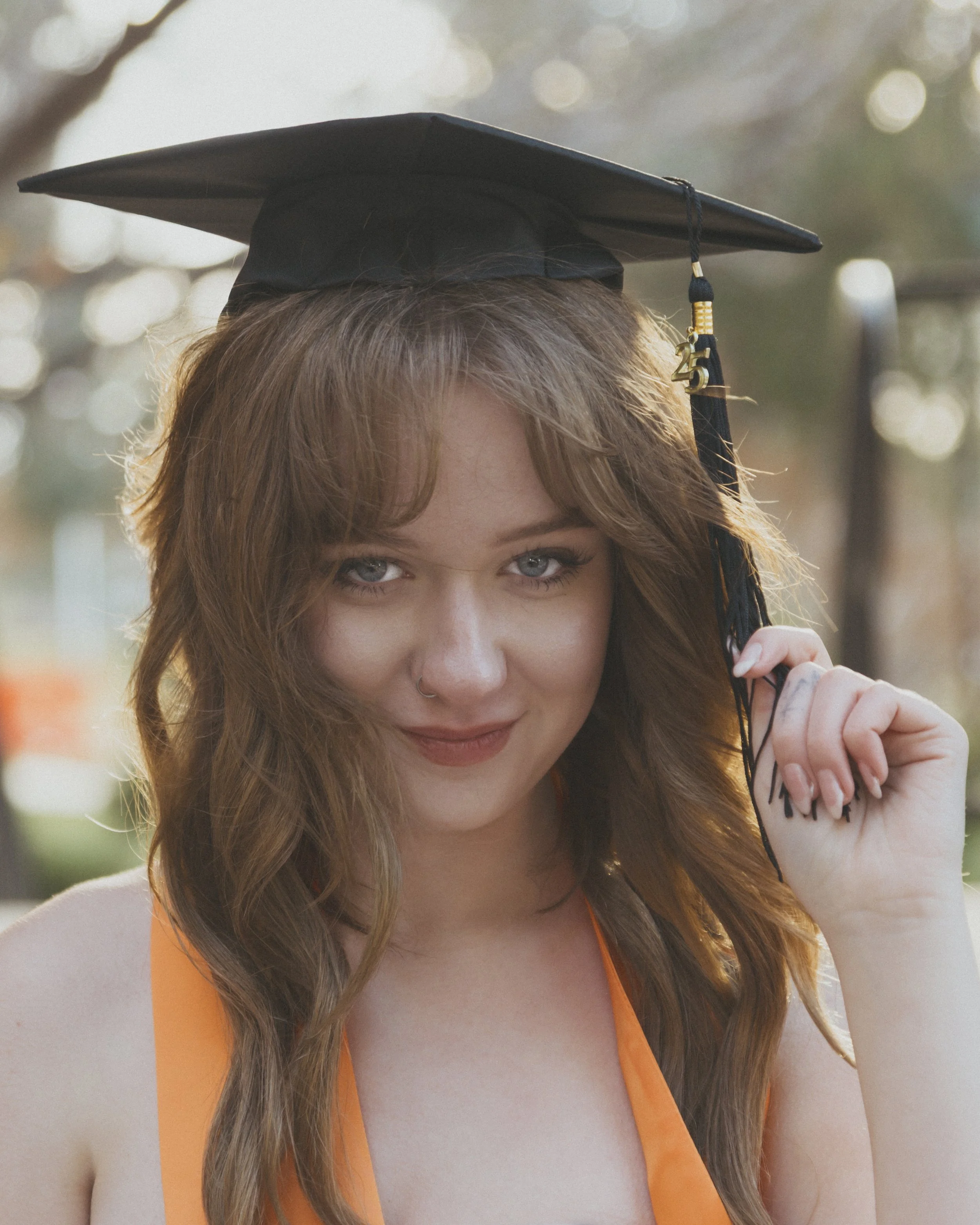 vintage looking photo of a women graduating college