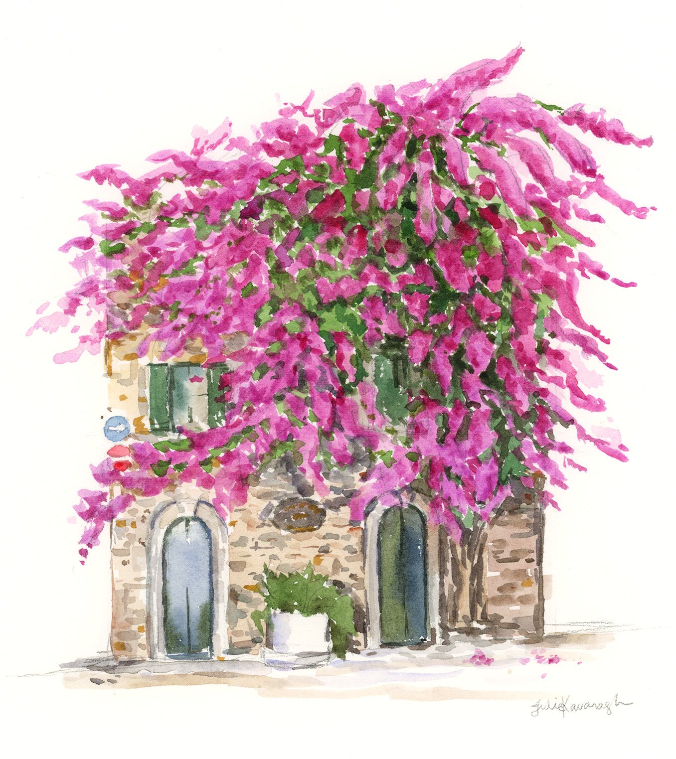 Bouganville Cafe - 8 x 10