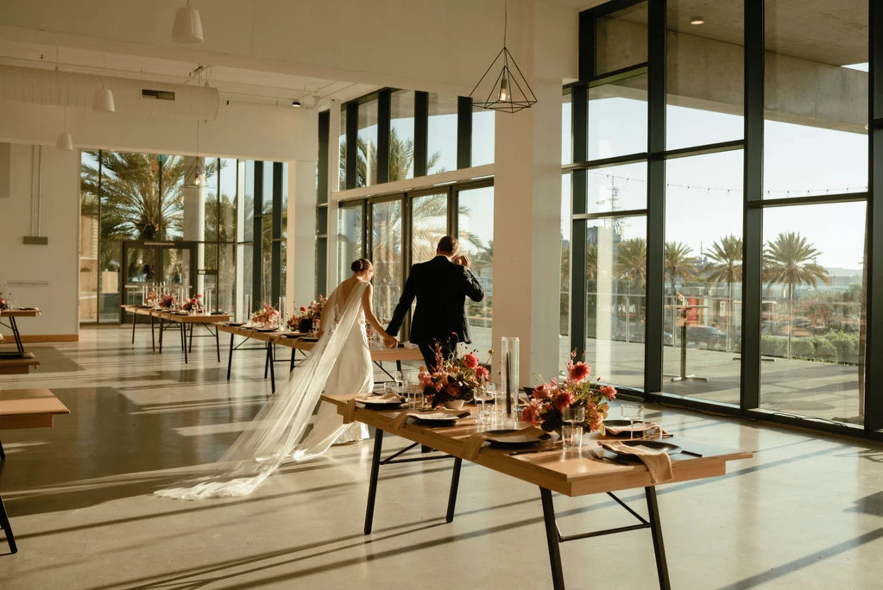 The Lane-Sunset Bride and groom.webp