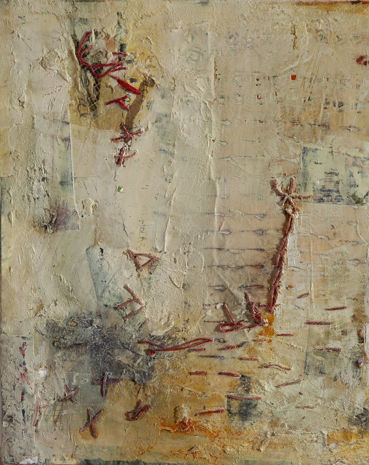 What Remain 6 - 10" x 8" -  Mixed media on canvas