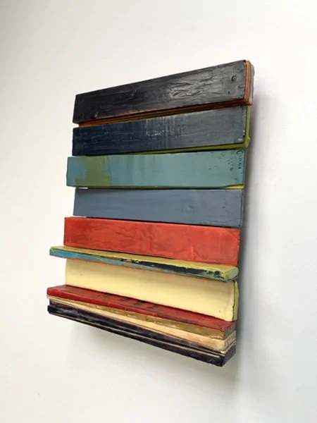 Lynne Gillan, Moanin, 10″ x 8″ x 1.5″, encaustic and wood on panel, 2020