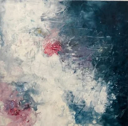 WoolleyS, Swept Away, 36×36, encaustic, 2020