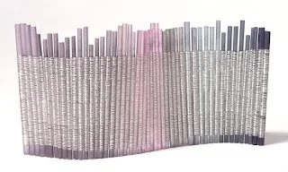 Tourmaline Curve acid-etched glass, silver wire 6.5” x 13” (depth variable) 2006