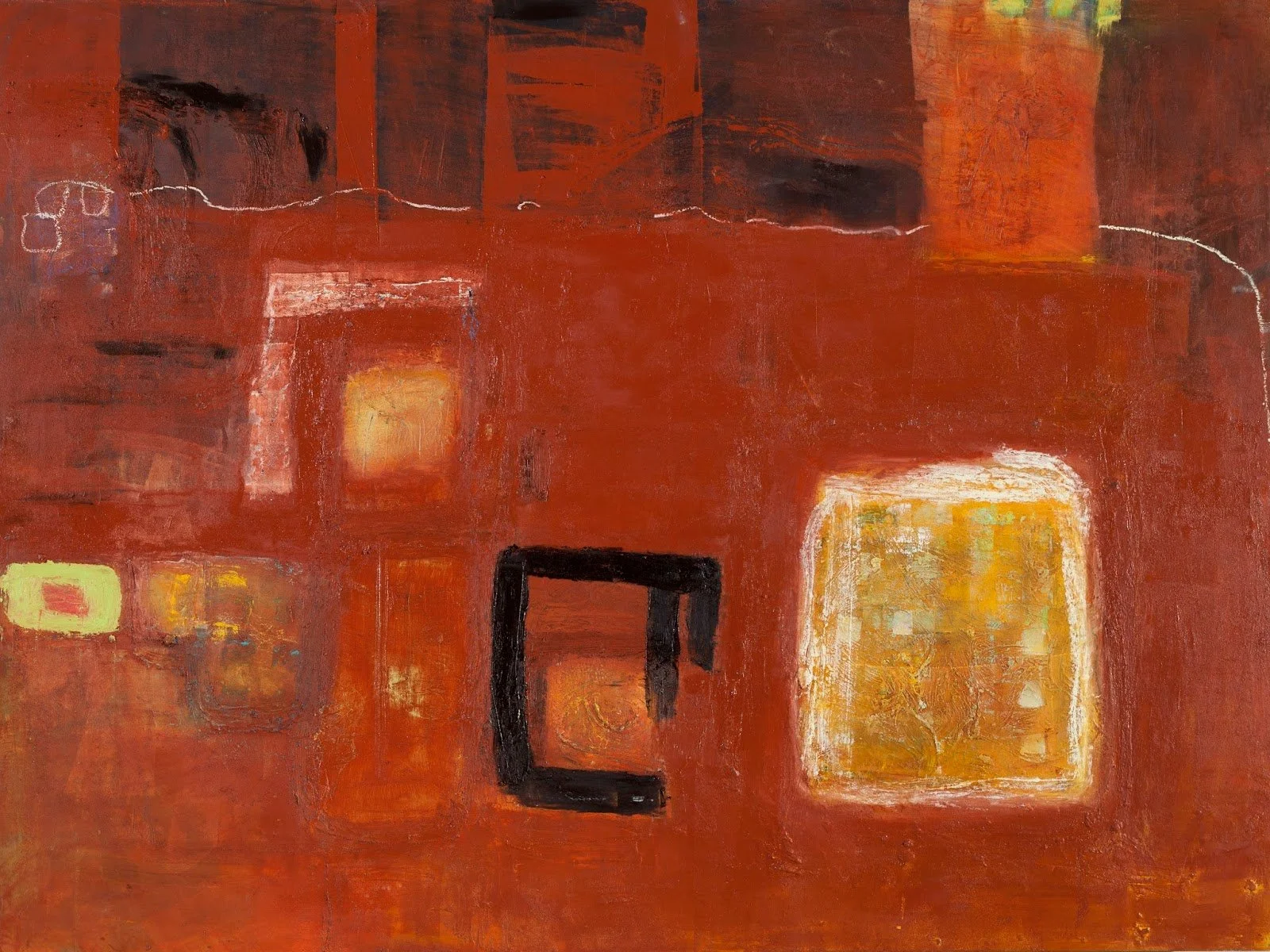 The Red Tableau, 38 x 48 oil 2015