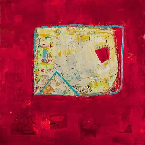 Mapping Time 24 x 24 encaustic 2014