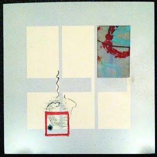 Small Works Collaboration:Mapping Time 6 x6  letterpress and mixed media on paper Lisa Pressman and Krista Svalbonas