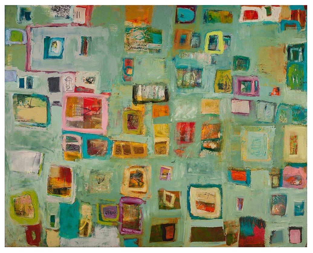 Let&rsquo;s Meet in the Room with a Thousand Windows
48x 60 inches
Oil on panel, 2023 

Some paintings come from places words can&rsquo;t quite reach. This one unfolded slowly&mdash;through light and shadow, memory and mark. A space opened up in the 