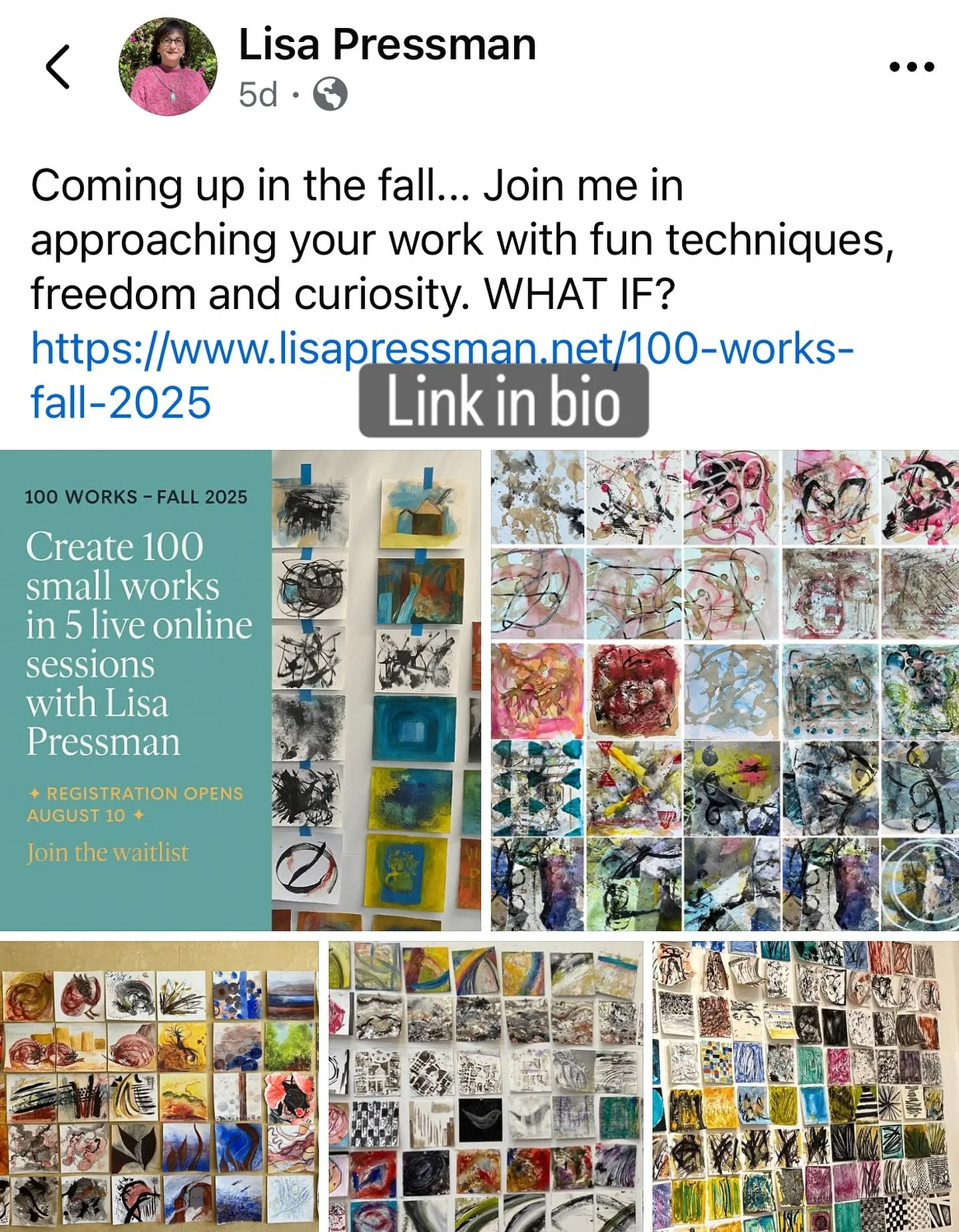 What if&hellip; you gave yourself permission to play?
This fall, let&rsquo;s explore freedom, curiosity, and new techniques together in 100 Works. Five live sessions. 100 small works. Infinite possibilities.
✨ Registration OPEN. 
🔗 Link in  bio

#Li