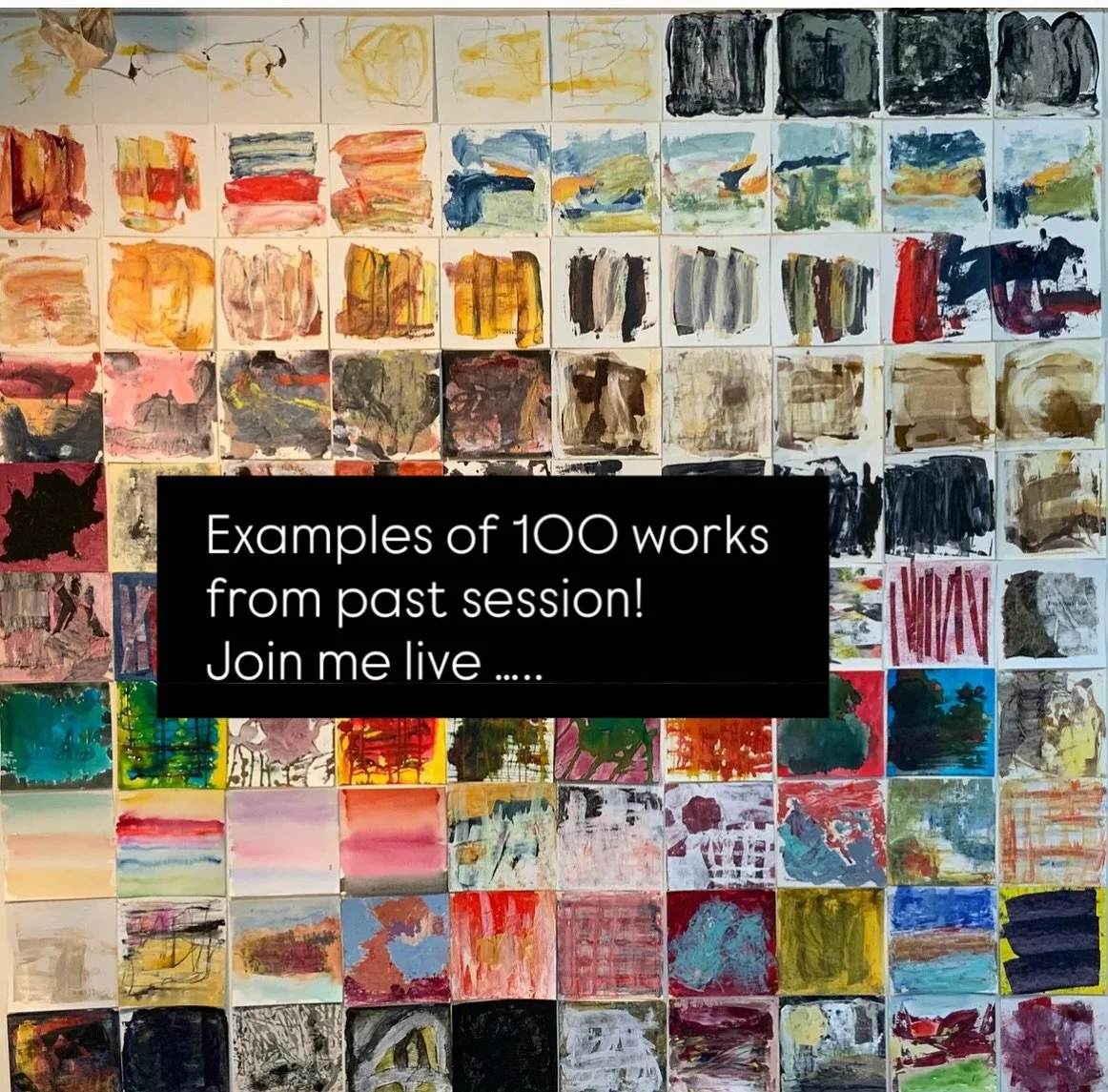 A great example of 100 works from the past fall class. It&rsquo;s is simply astonishing what the participants do! I am bring this approach to making to @paintspacenola  in early February. Please join in the fun and the challenge #100worksonpaper #art