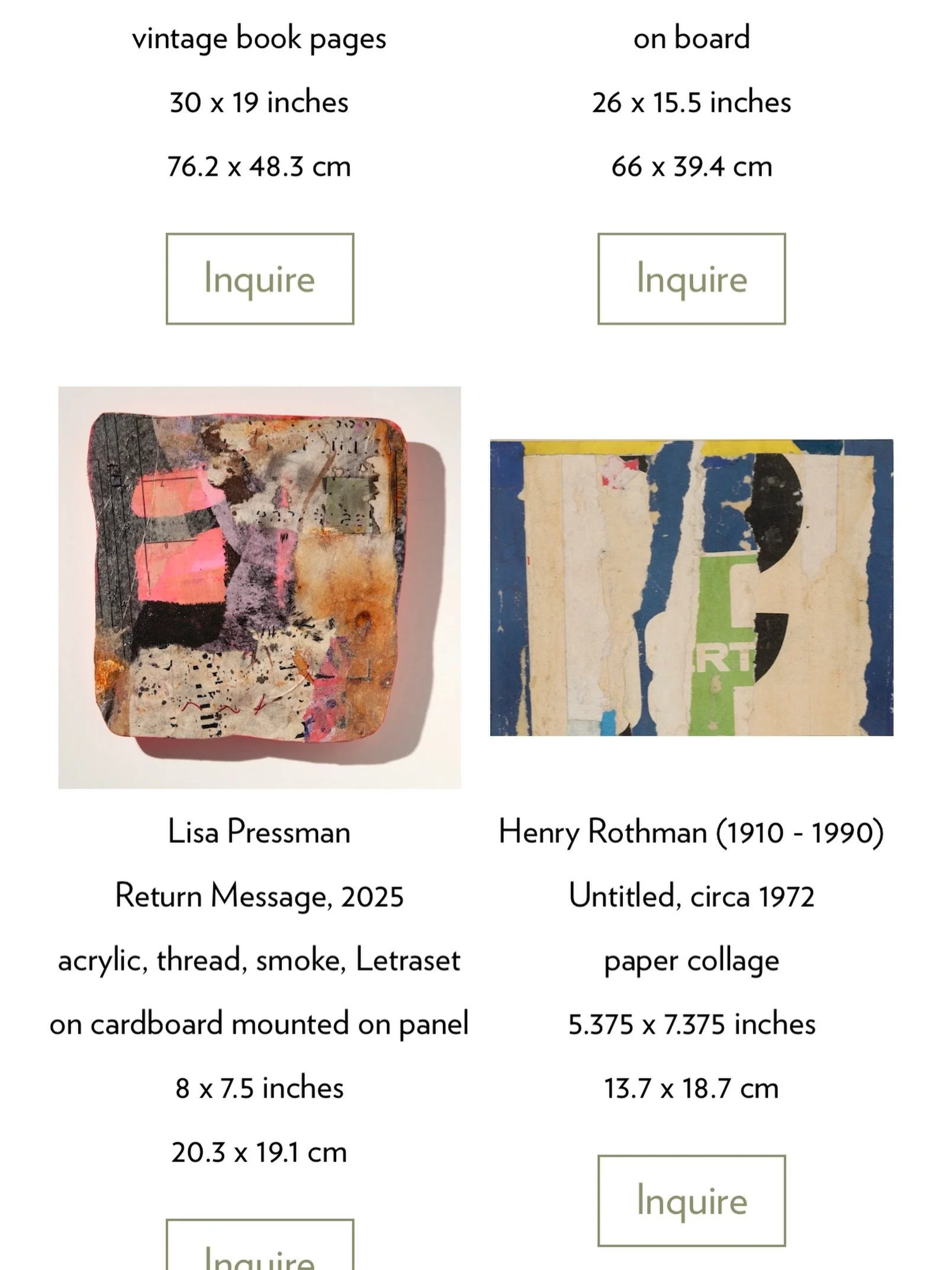 My piece is included in &ldquo;In Pieces&rdquo;@ Krausharrgalleries uptown NYC
https://www.kraushaargalleries.com/exhibitions/in-pieces- 

#collage #artcollector #artcollage #lisapressmanart