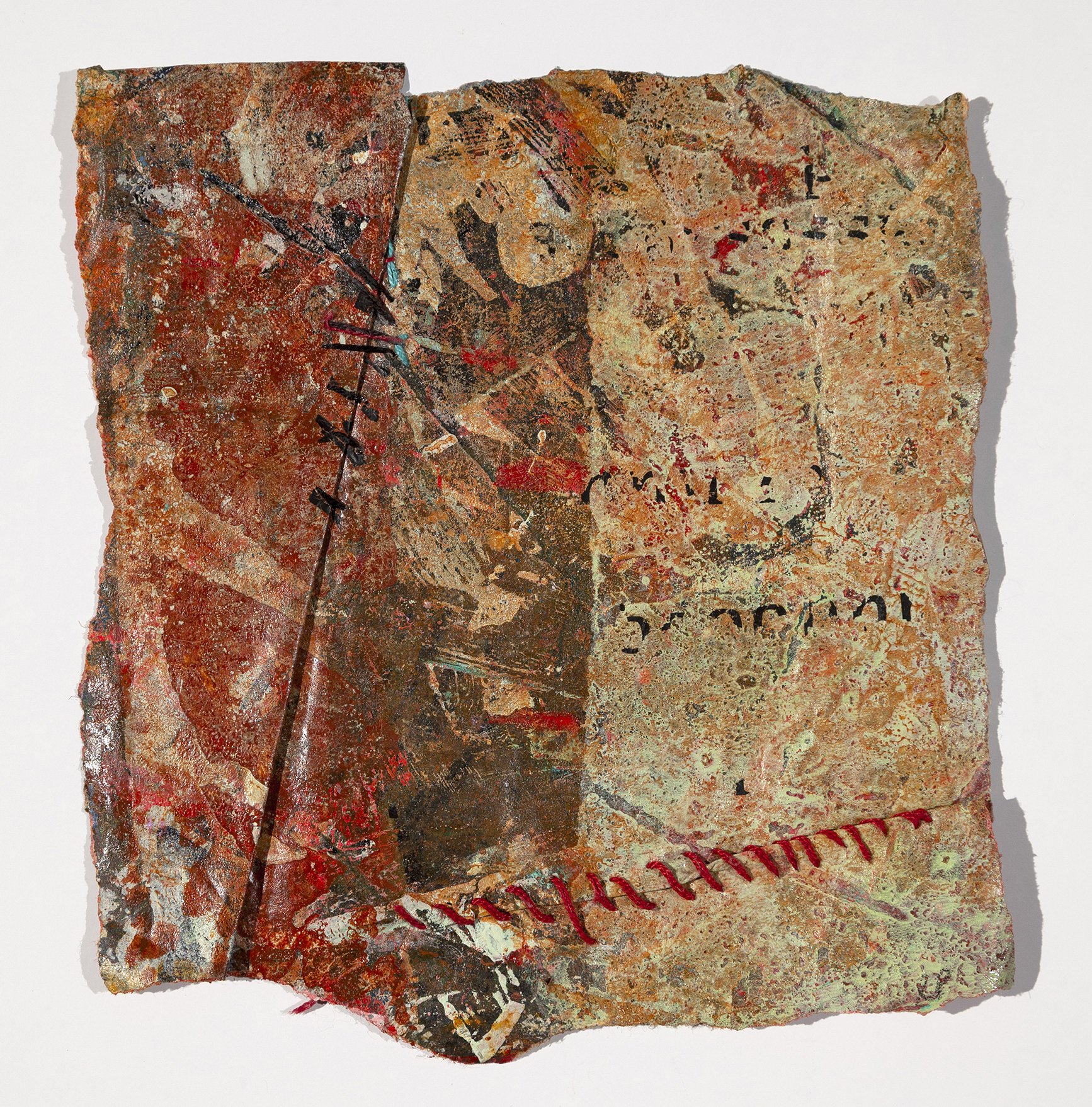 Record, Mixed media on paper 7.5 "x 6.5"