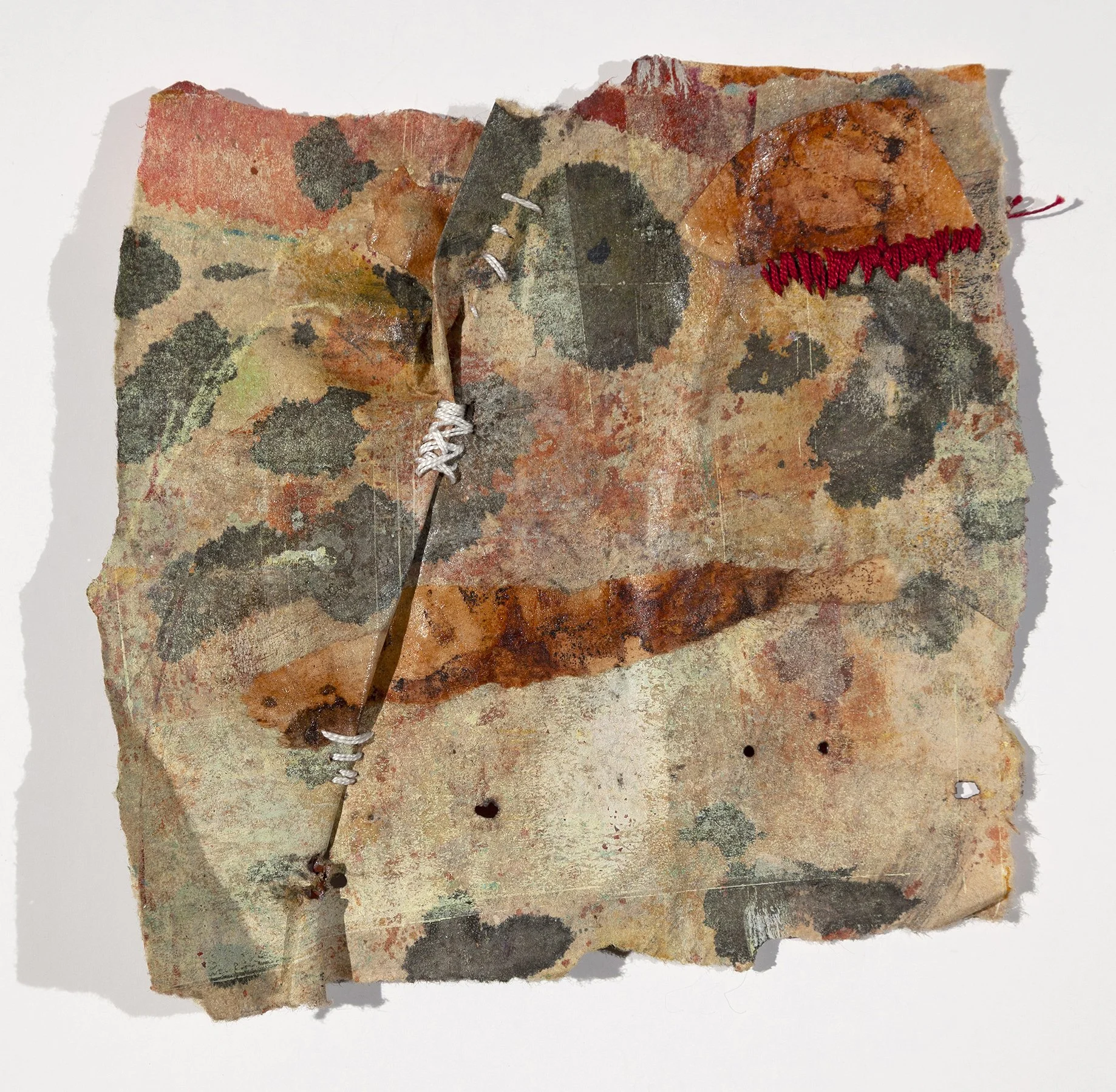 Held Line Mixed media on paper 7” x 7”