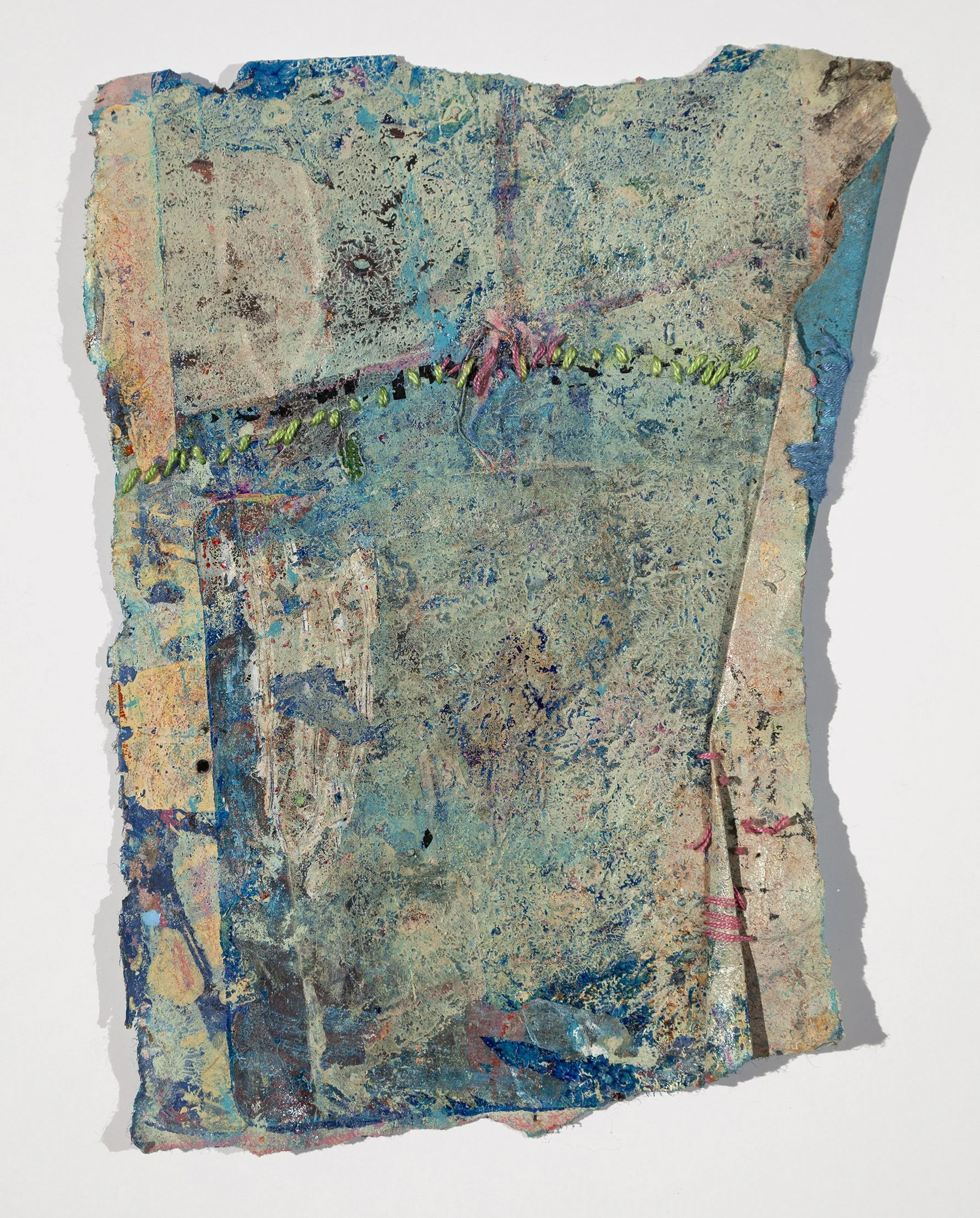 Holding, Mixed media on paper 10" x 7 "