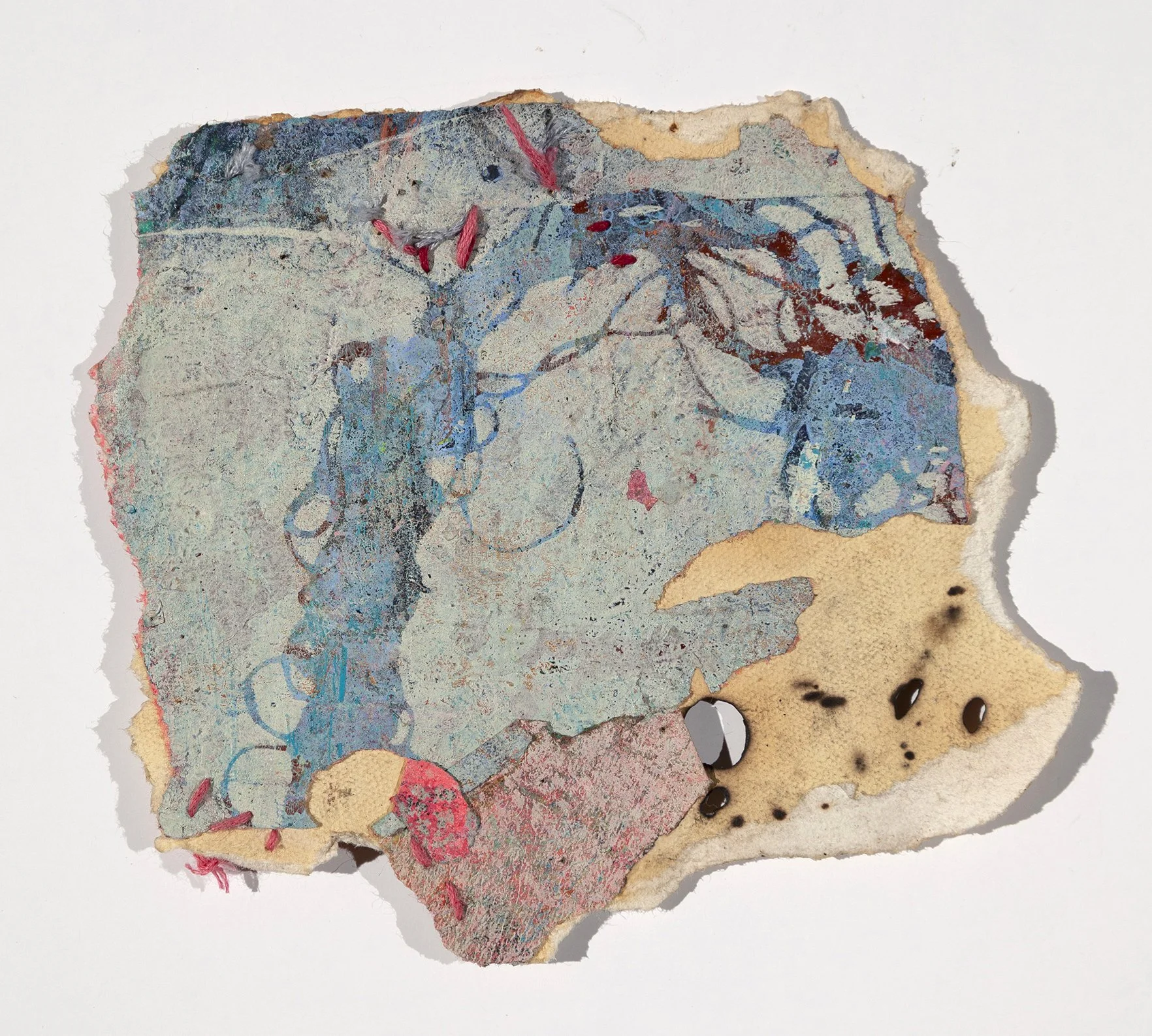 Overlay, Mixed media on paper 5.5” x 6”