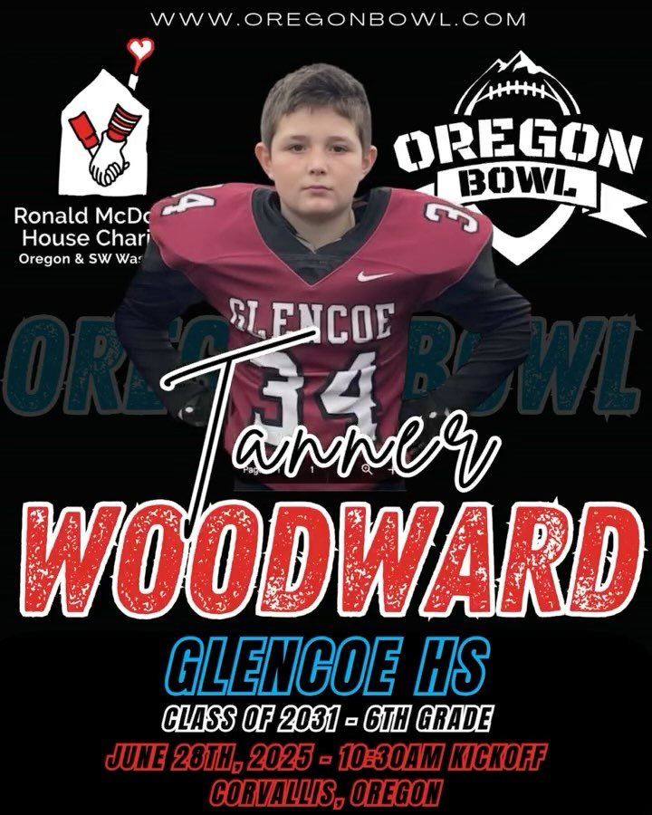 Congratulations OL/DE Tanner Woodward on being selected for the 2025 6th grade Oregon Bowl!
.
Join us as we celebrate the best athletes in the state June 28th at the Oregon Bowl!