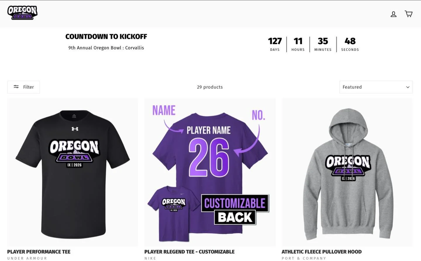 2026 Oregon Bowl apparel store is officially LIVE!

Click the link below to check it out or link in bio:
https://ourreward.store/collections/Oregon-bowl

Please note: All items in the online store are exclusive and WILL NOT be sold on game day.