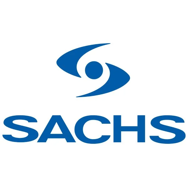 SACHS logo featuring a stylized human figure and blue text.