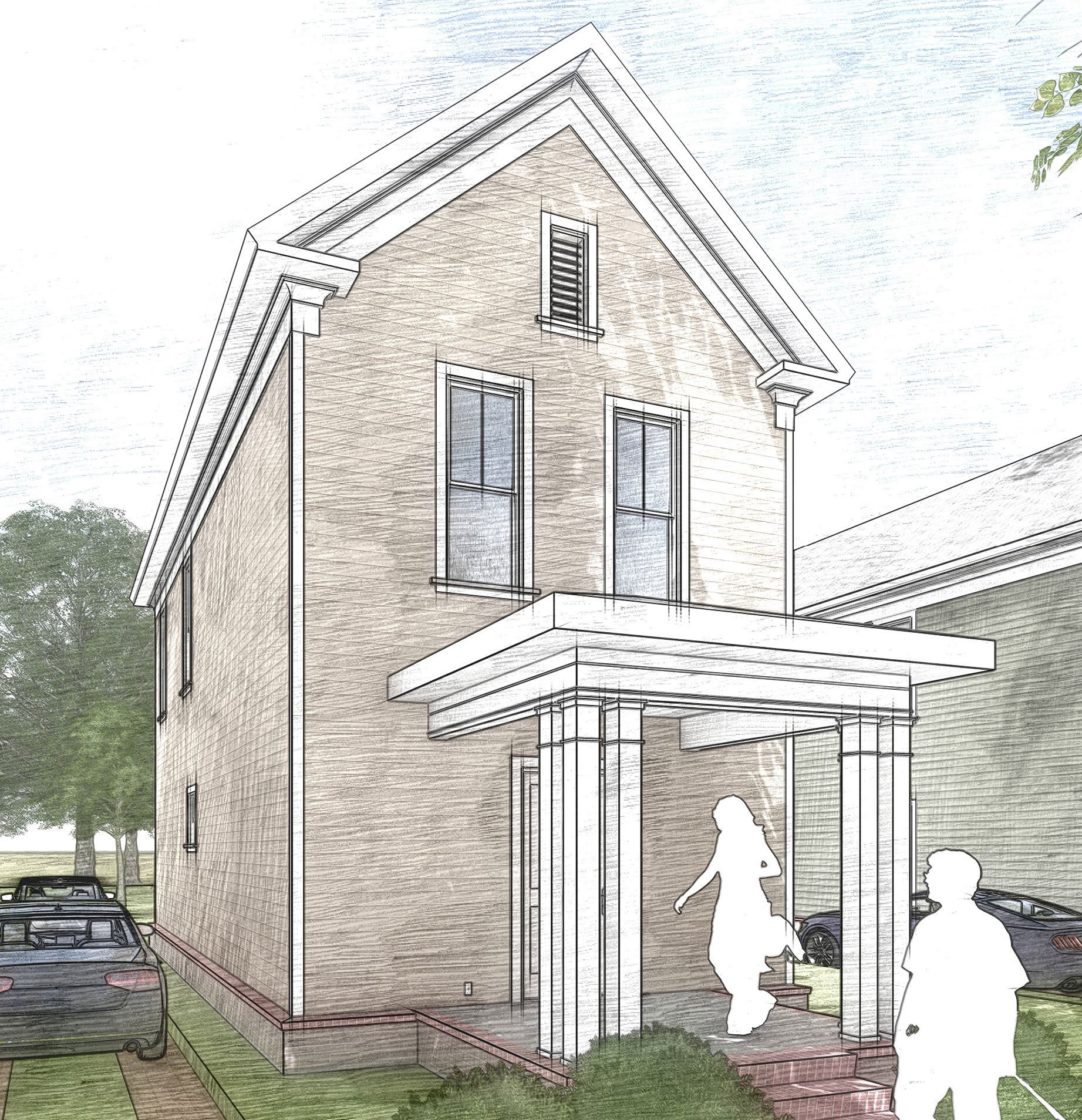 Two bedroom with standard porch.