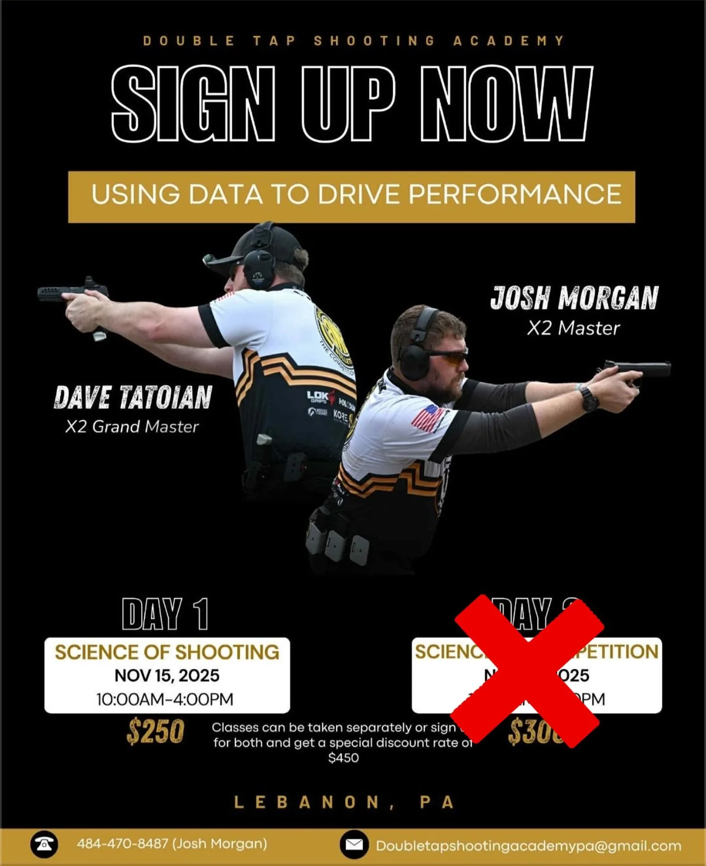 🚨 Day 2 is SOLD OUT! 🚨

But there&rsquo;s still time to lock in your spot for Day 1 &mdash; and you do not want to miss this one! 

We&rsquo;re running some awesome drills, getting tons of reps, and leveling up skills you won&rsquo;t get anywhere e